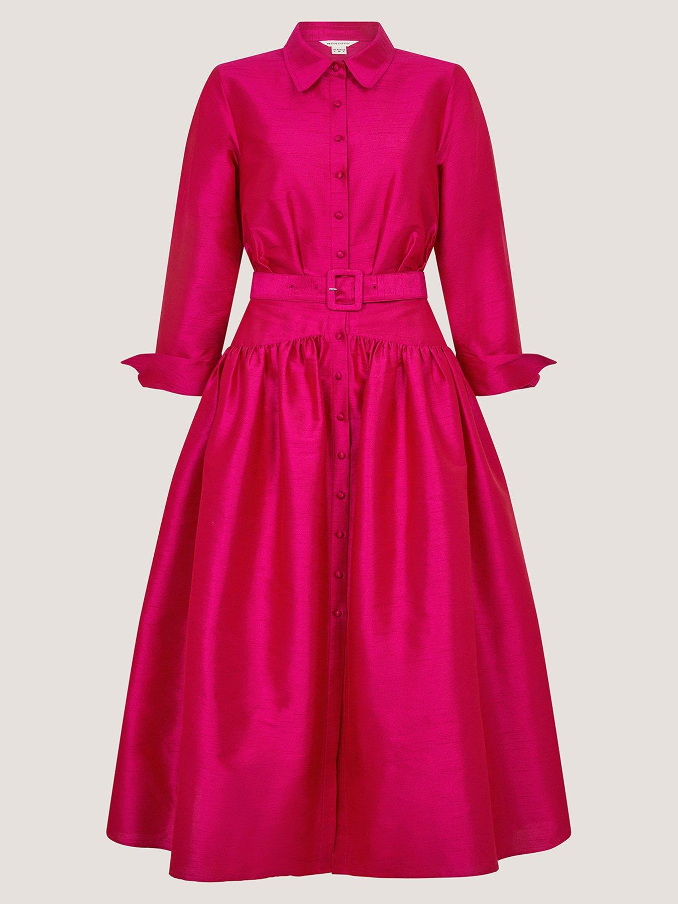Image 5 of 5 of Monsoon Poppy Shirt Dress - Pink