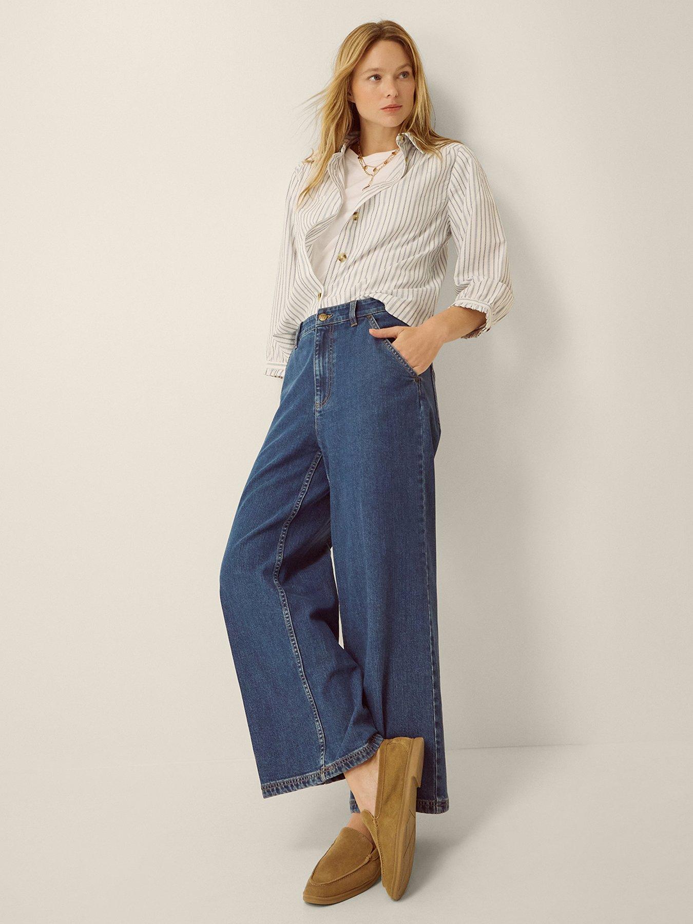 Monsoon Jojo Wide Leg Jean - Blue