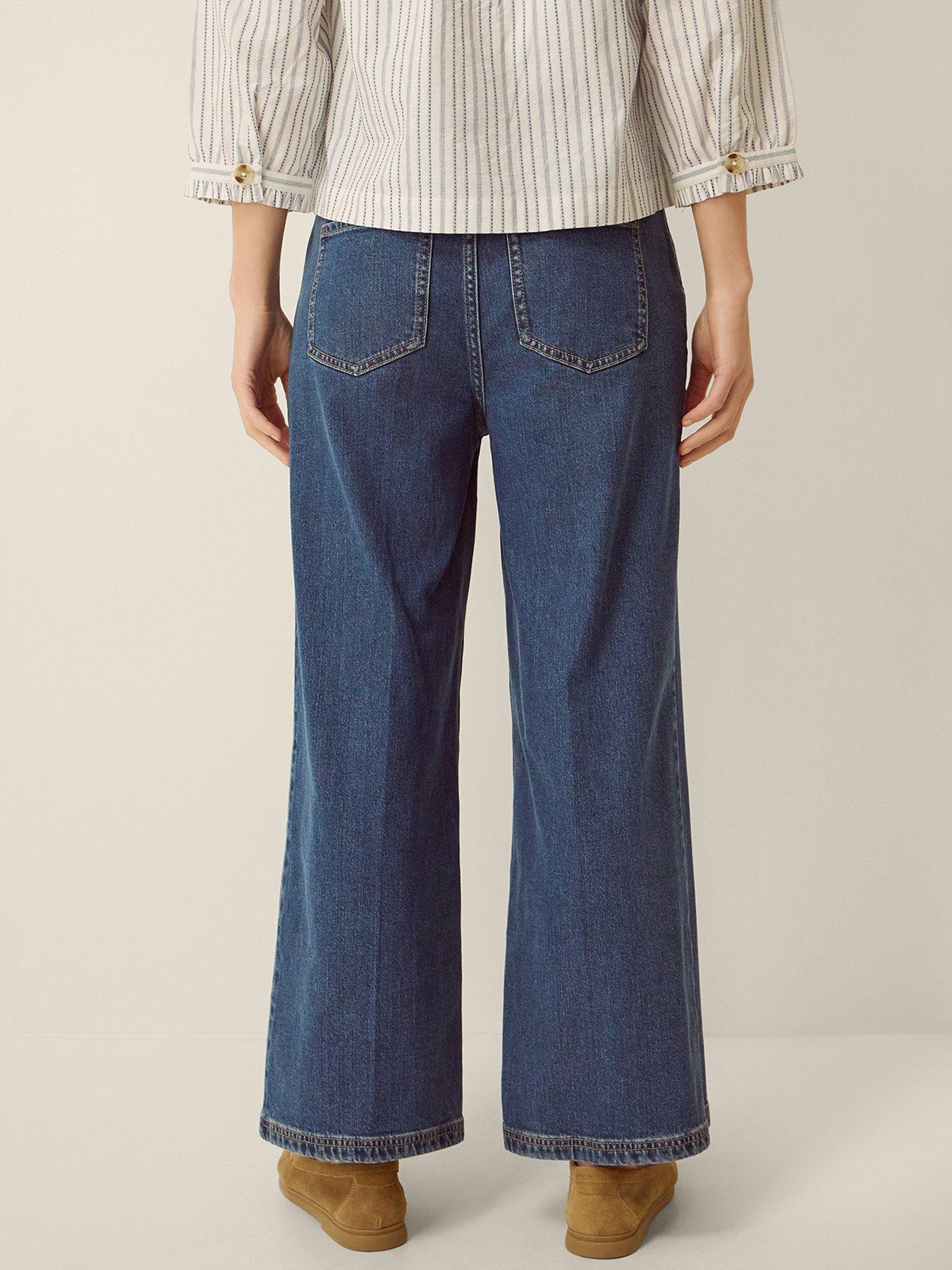 Image 4 of 5 of Monsoon Jojo Wide Leg Jean - Blue