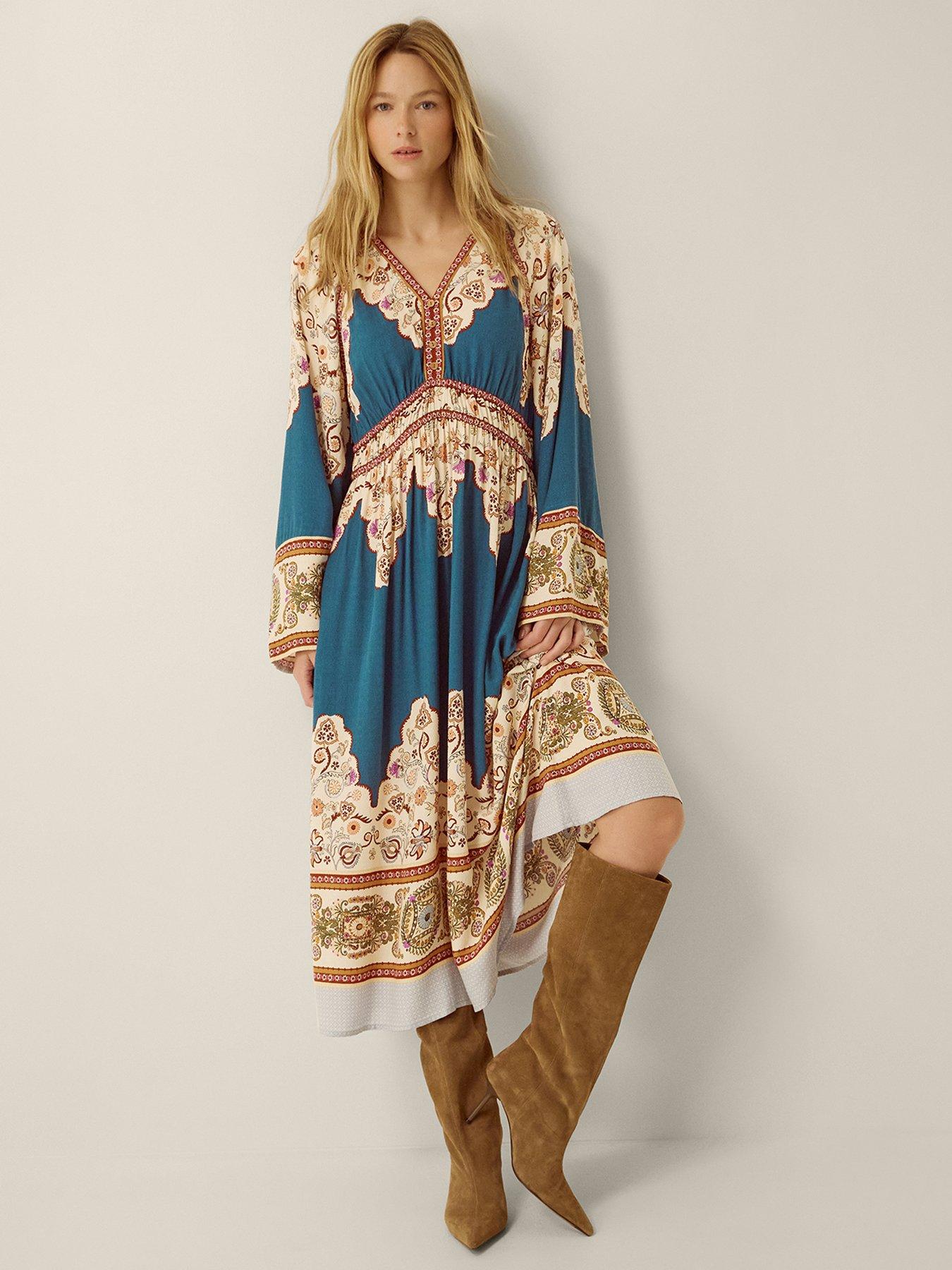 Monsoon Alexandra Dress - Blue