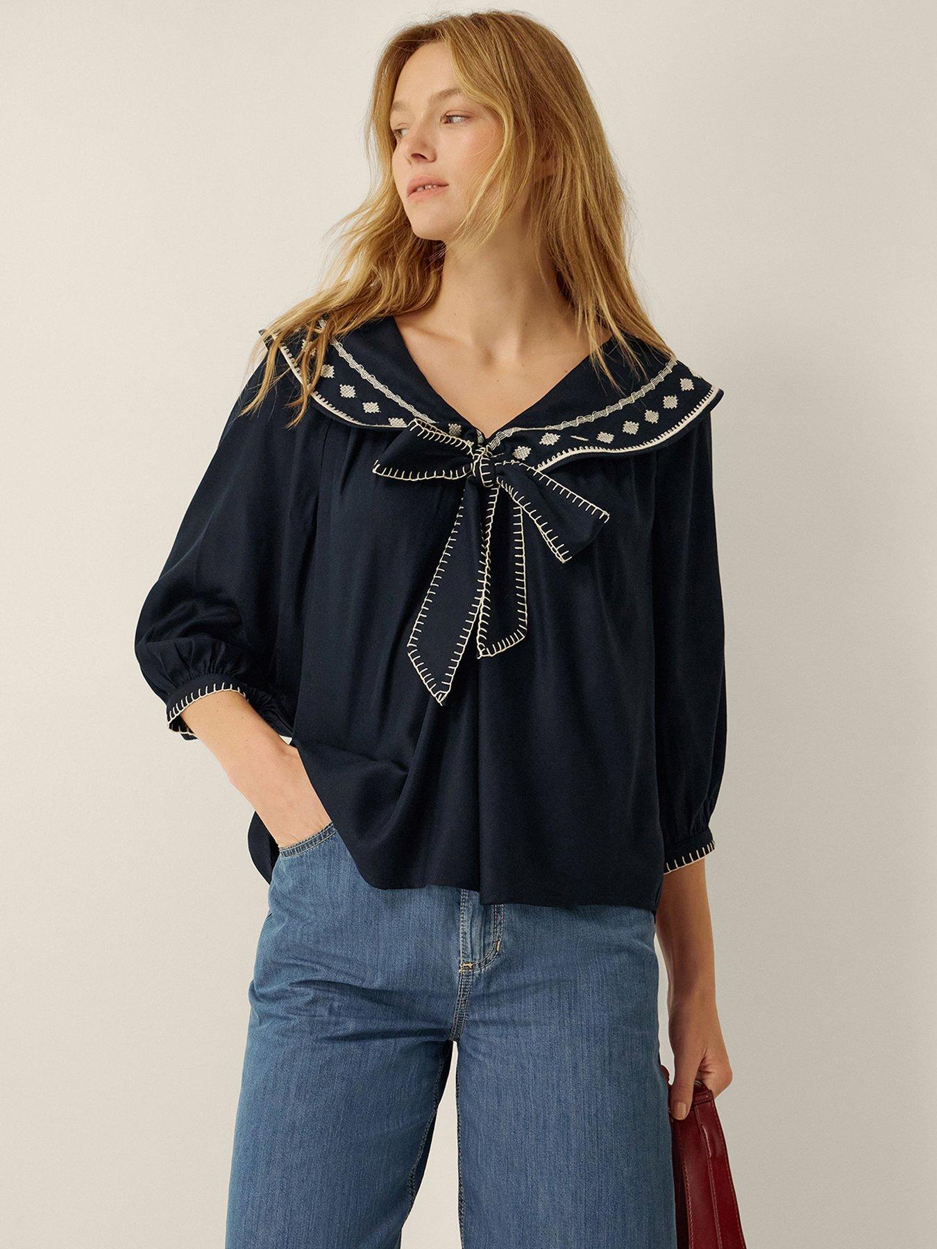 Monsoon Lila Sailor Top