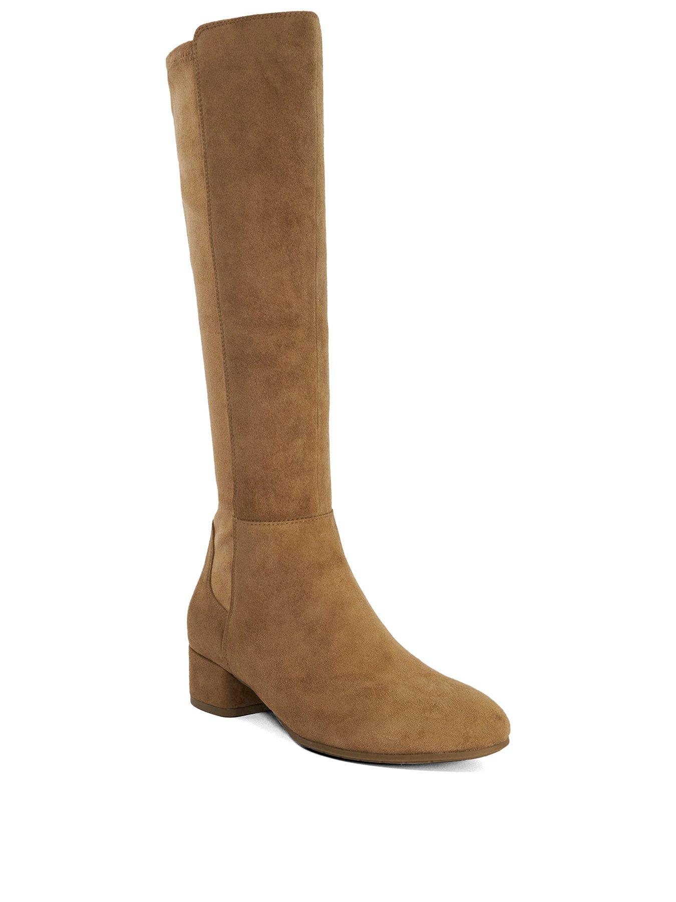 Image 2 of 6 of Dune London Tayla Knee High Boot - Honey Beige