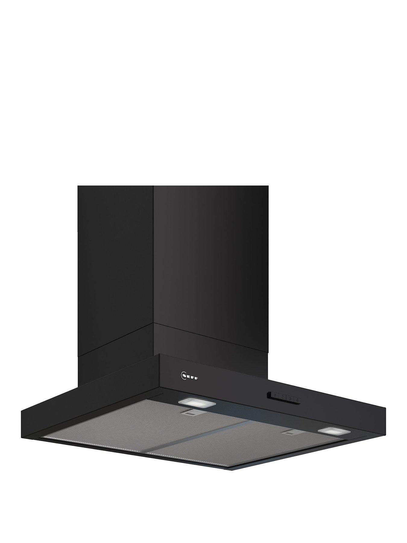 Neff NEFF, N50, Wall-mounted Cooker Hood 60 cm with Energy-efficient Capacitor Motor, Push Button control and LED Lighting in Matt Black