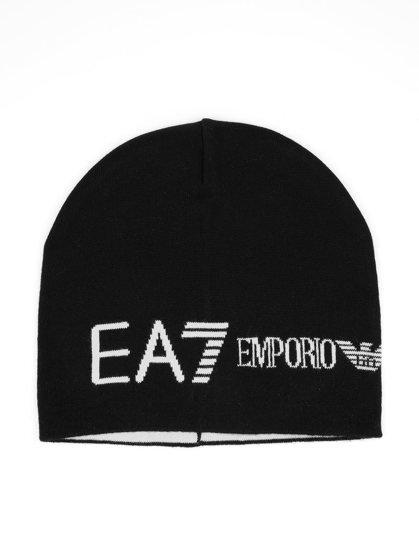Image 1 of 3 of EA7 Emporio Armani Capello Logo Beanie - Black