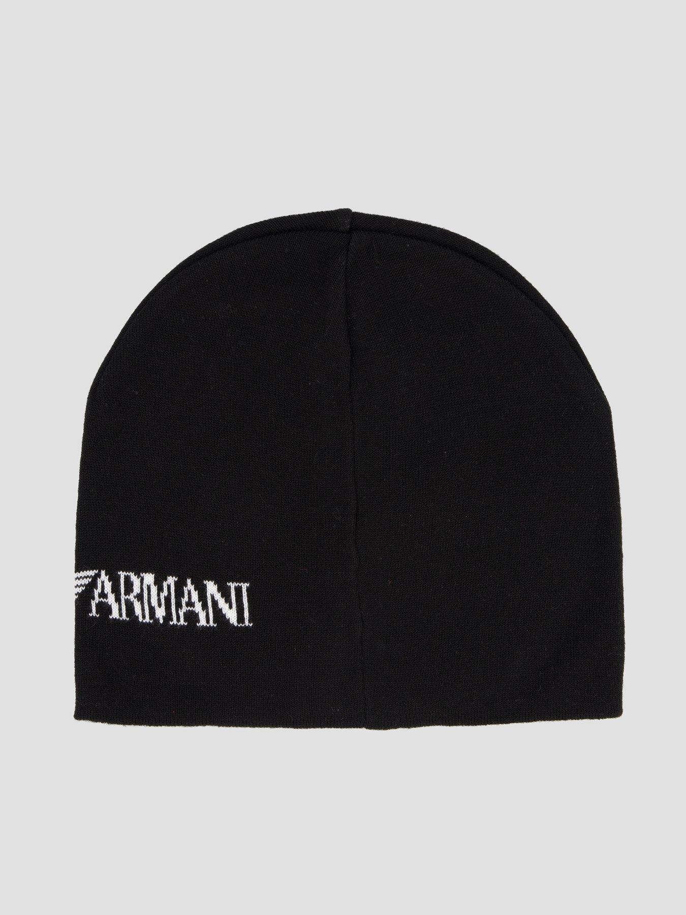 Image 2 of 3 of EA7 Emporio Armani Capello Logo Beanie - Black