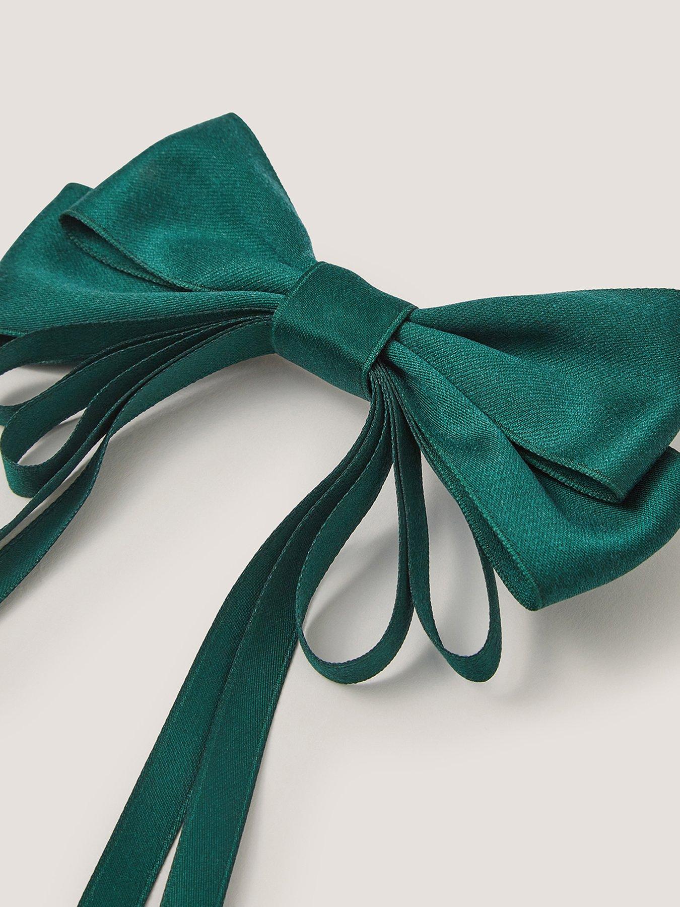 Image 3 of 3 of Monsoon Girls School Loop Bow Hair Clip - Green