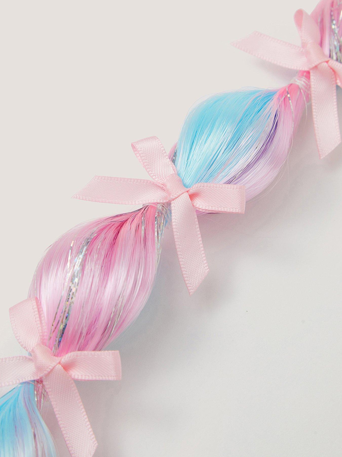 Image 2 of 2 of Monsoon Girls Bubble Braid Faux Hair Pony - Multi