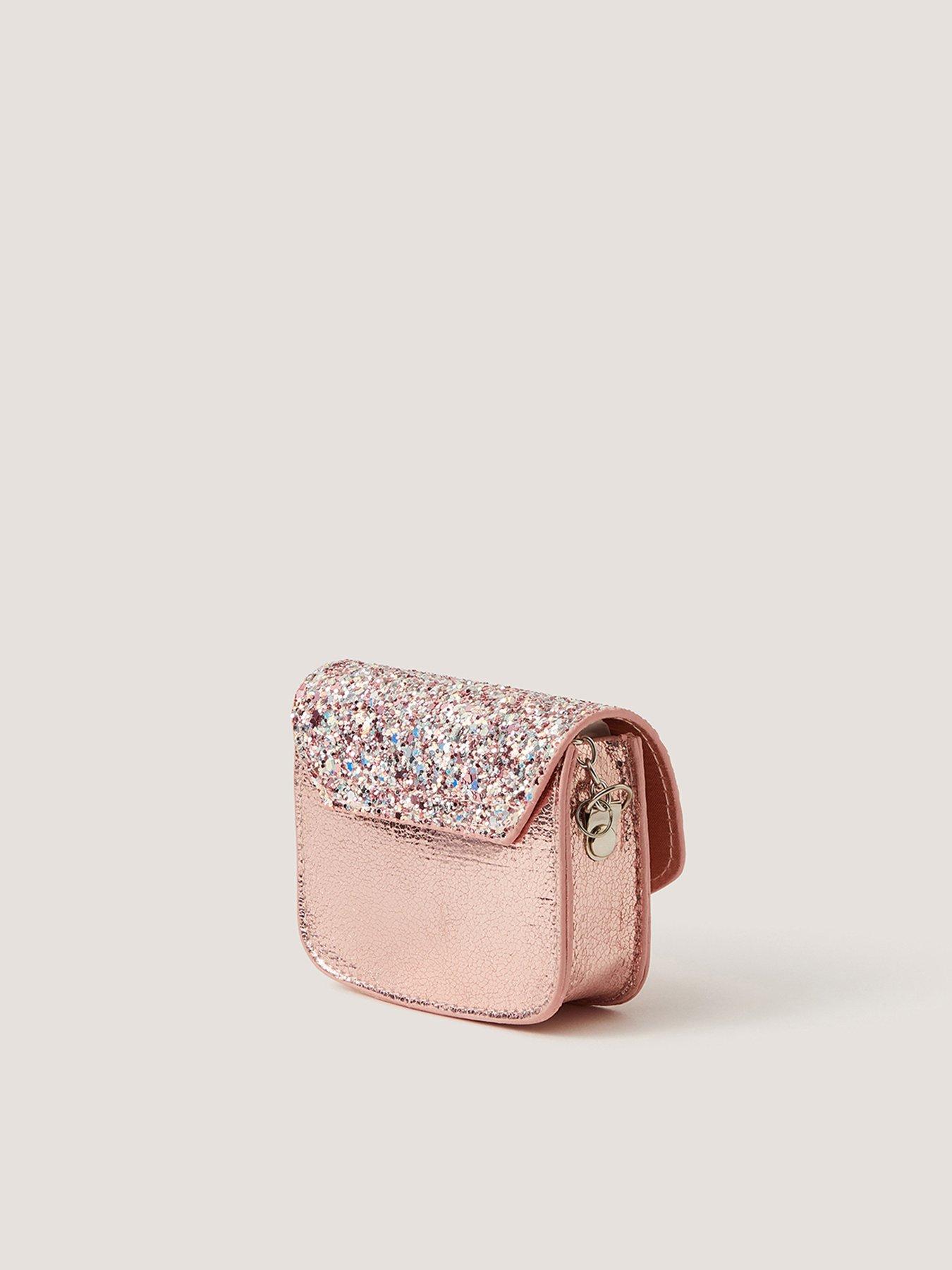 Image 2 of 3 of Monsoon Girls Sparkle Bow Mini Bag - Pink