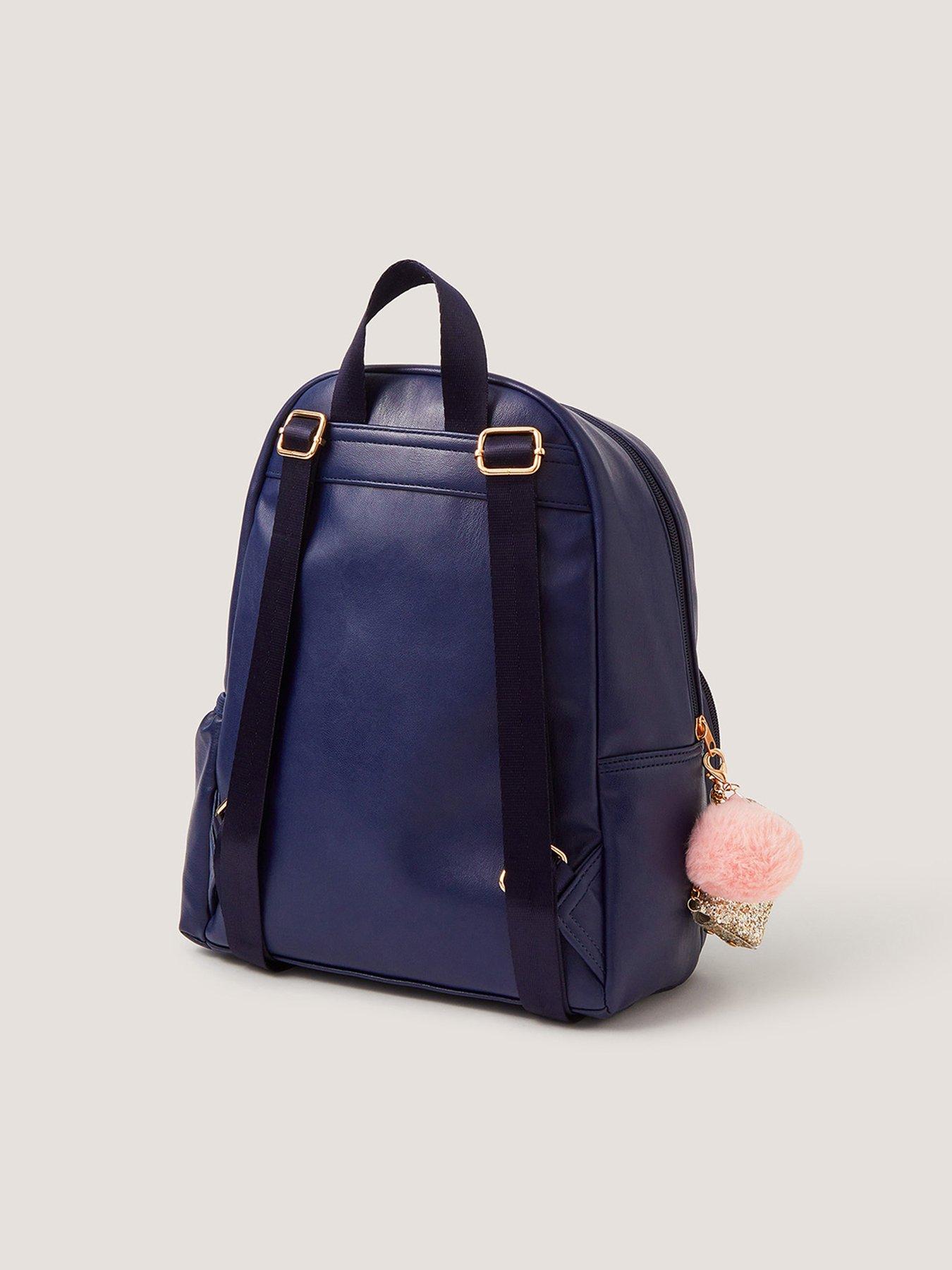 Image 2 of 4 of Monsoon Heart Quilted School Backpack - Navy
