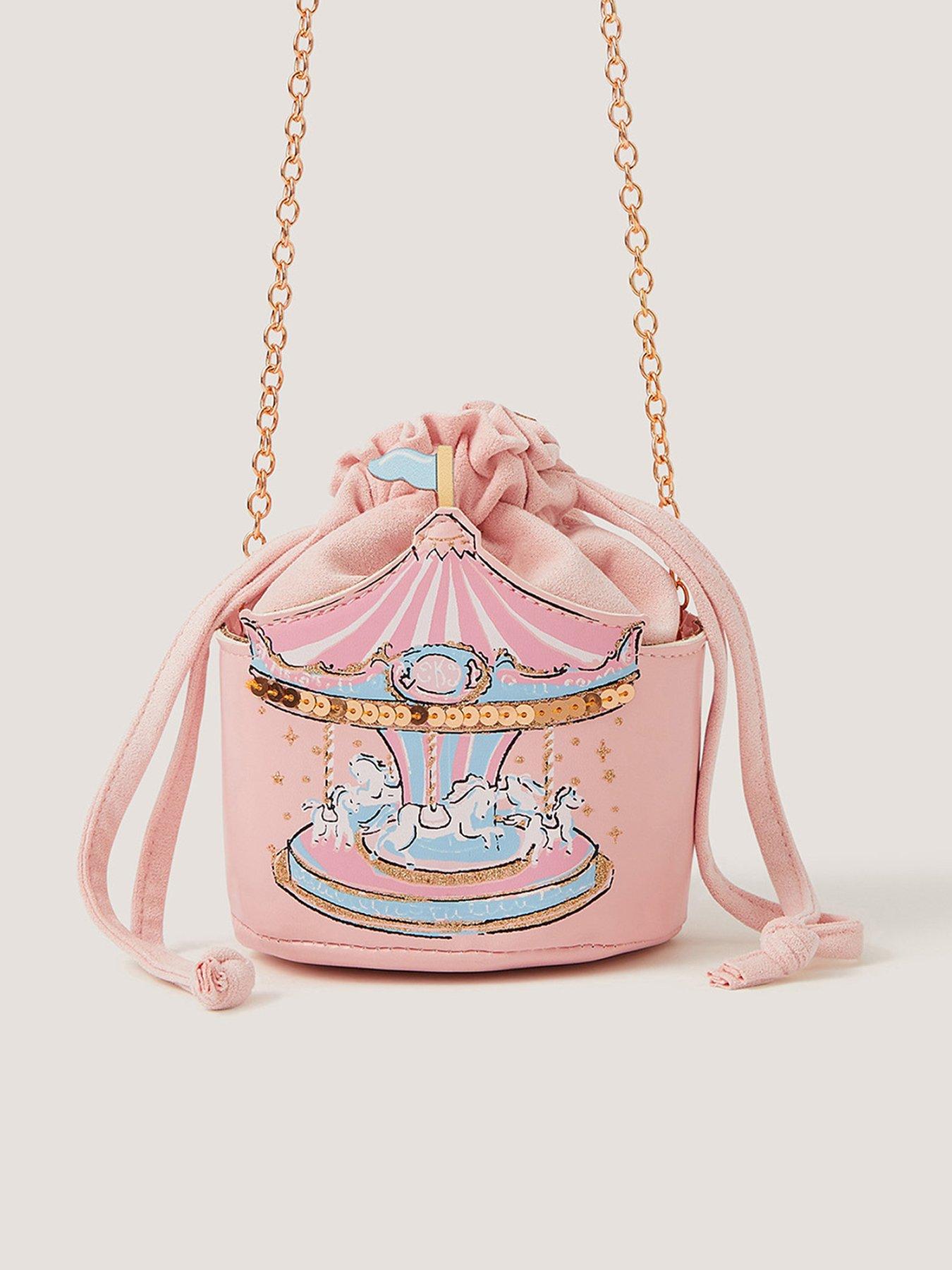 Image 1 of 4 of Monsoon Girls Carousel Bag - Pink