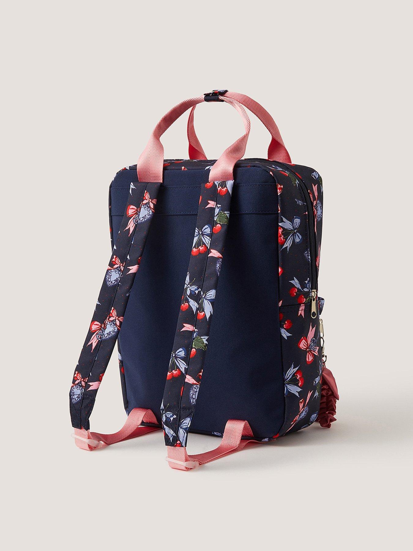 Image 2 of 4 of Monsoon Girls School Cherry Backpack - Navy