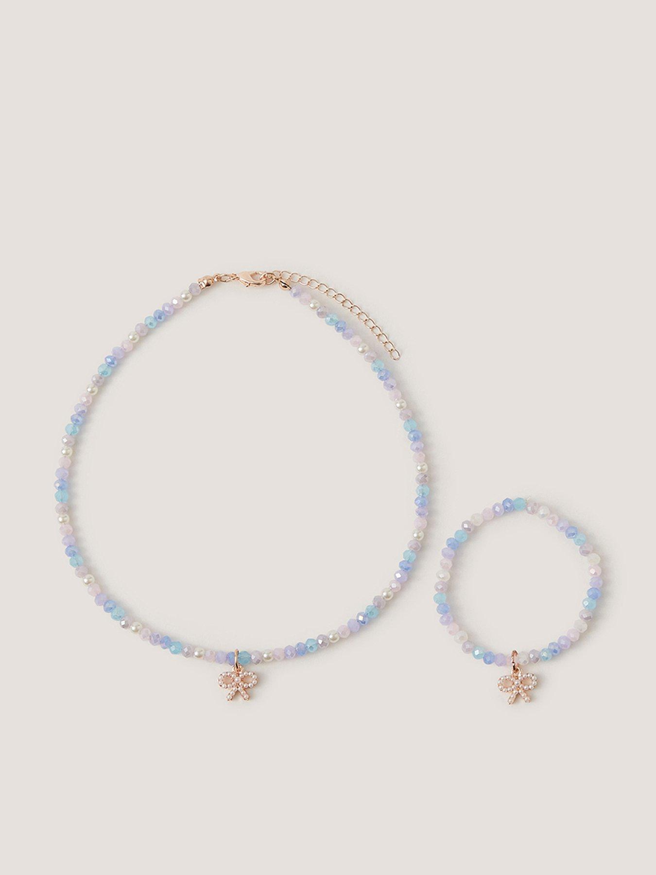 Monsoon Girls Rainbow Bead Jewelery Set - Multi
