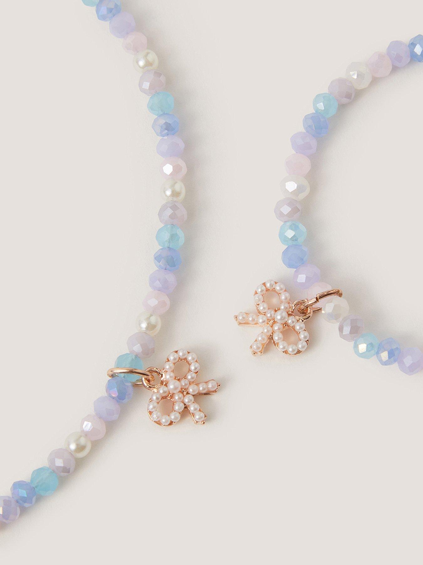 Image 2 of 2 of Monsoon Girls Rainbow Bead Jewelery Set - Multi