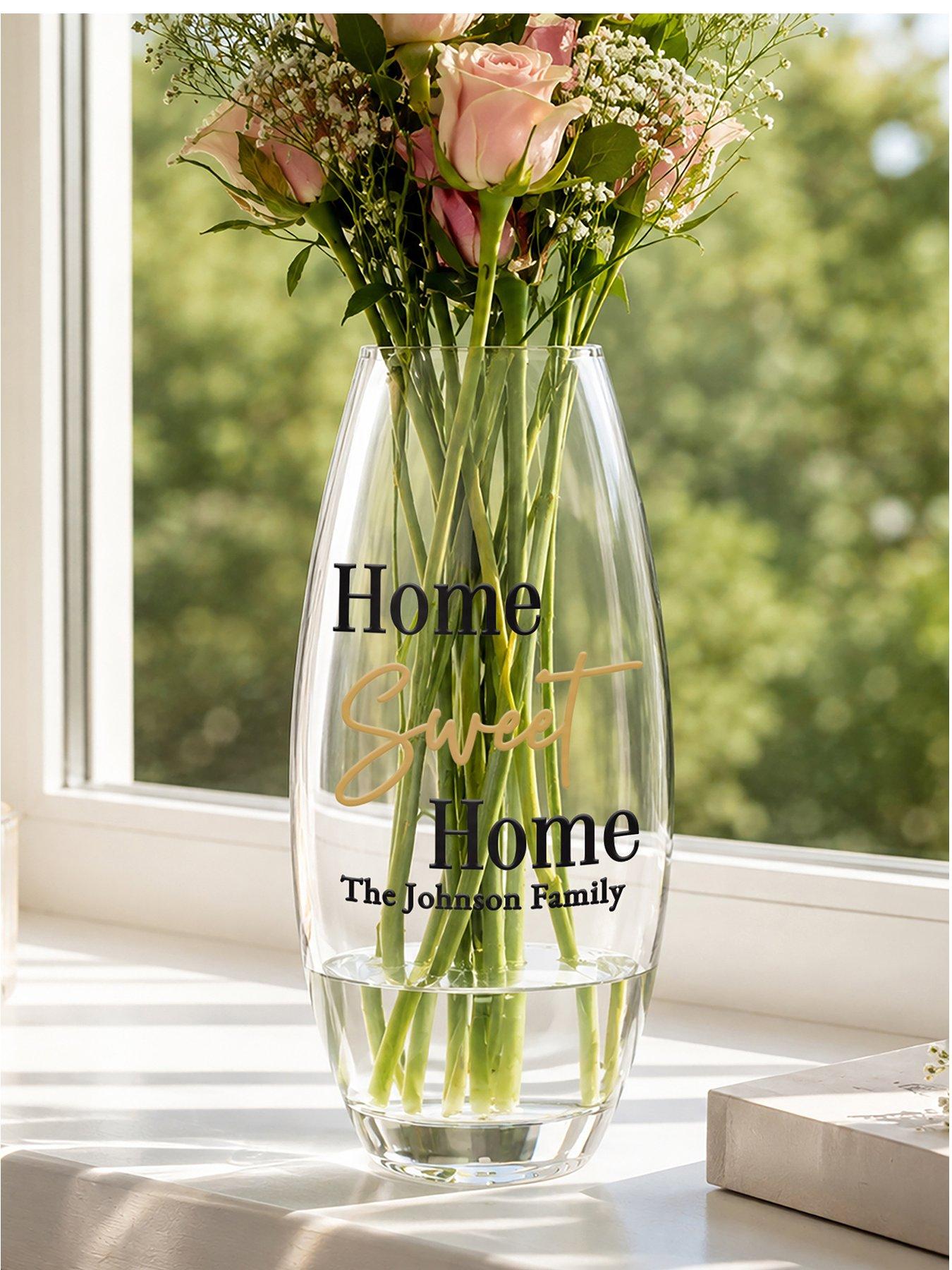 Image 2 of 3 of The Personalised Memento Company Personalised Glass Vase