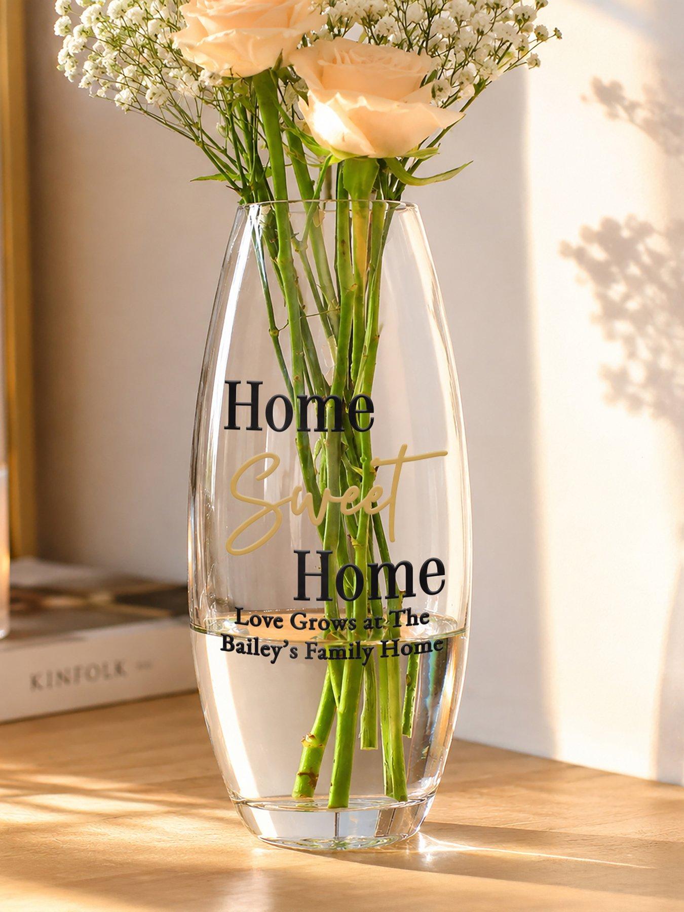 Image 3 of 3 of The Personalised Memento Company Personalised Glass Vase