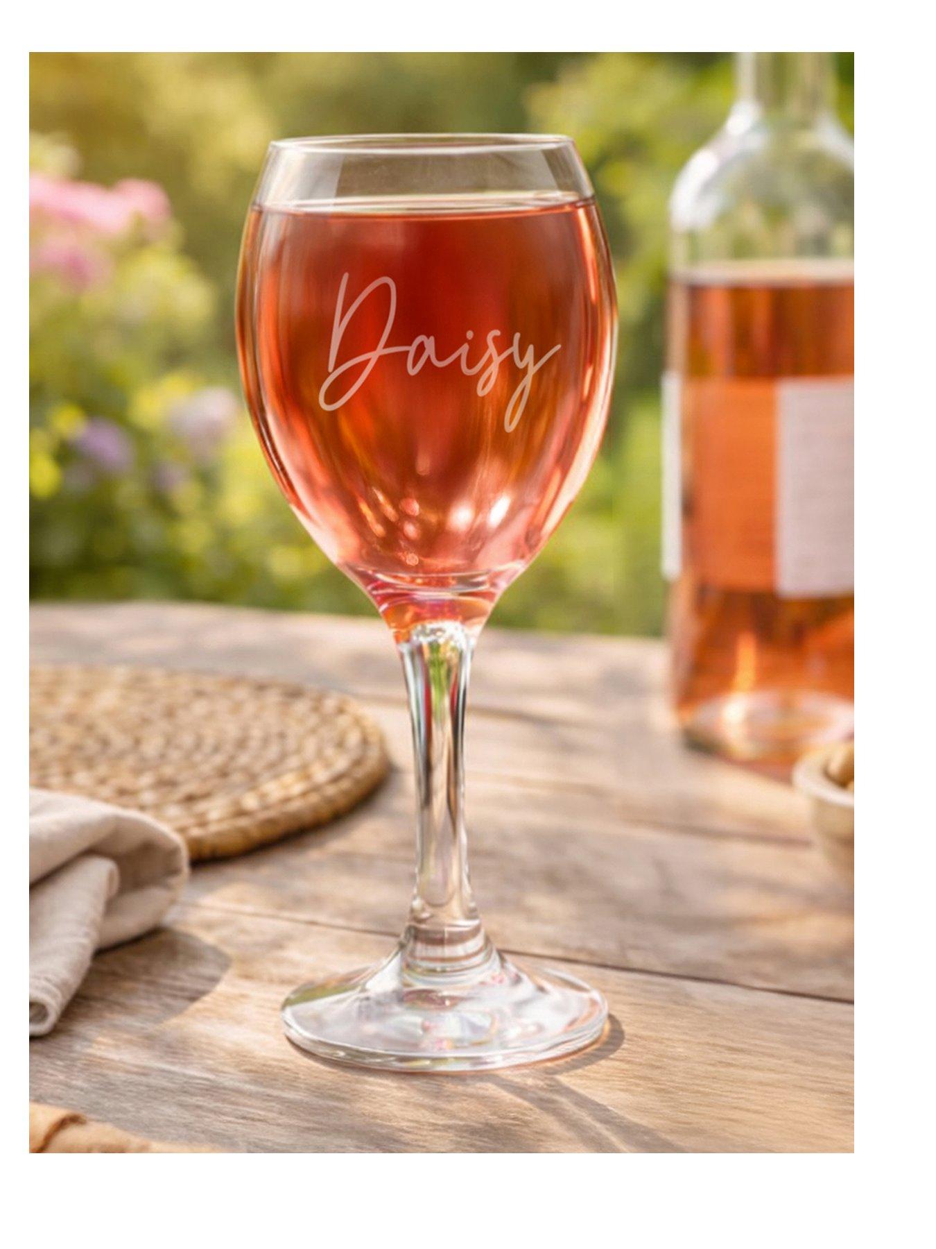 Image 1 of 4 of The Personalised Memento Company Personalised Name Wine Glass