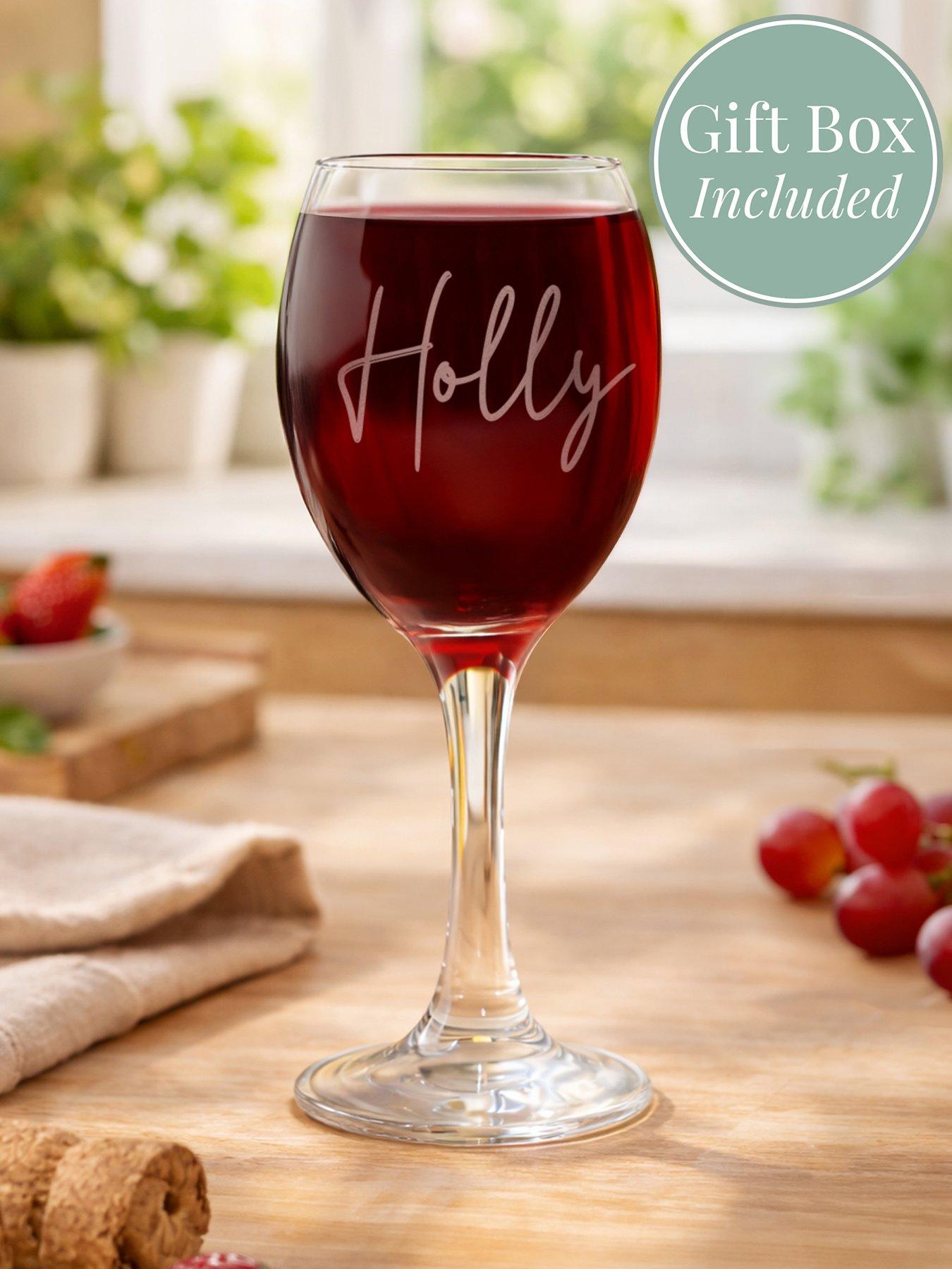 Image 2 of 4 of The Personalised Memento Company Personalised Name Wine Glass