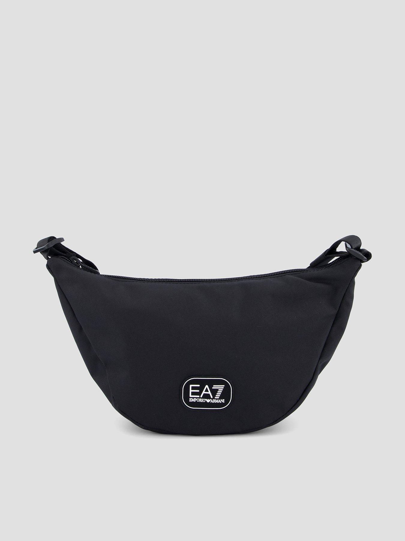 Image 1 of 5 of EA7 Emporio Armani Mens Adjustable Strap Zip-Top Sling Bag - Black