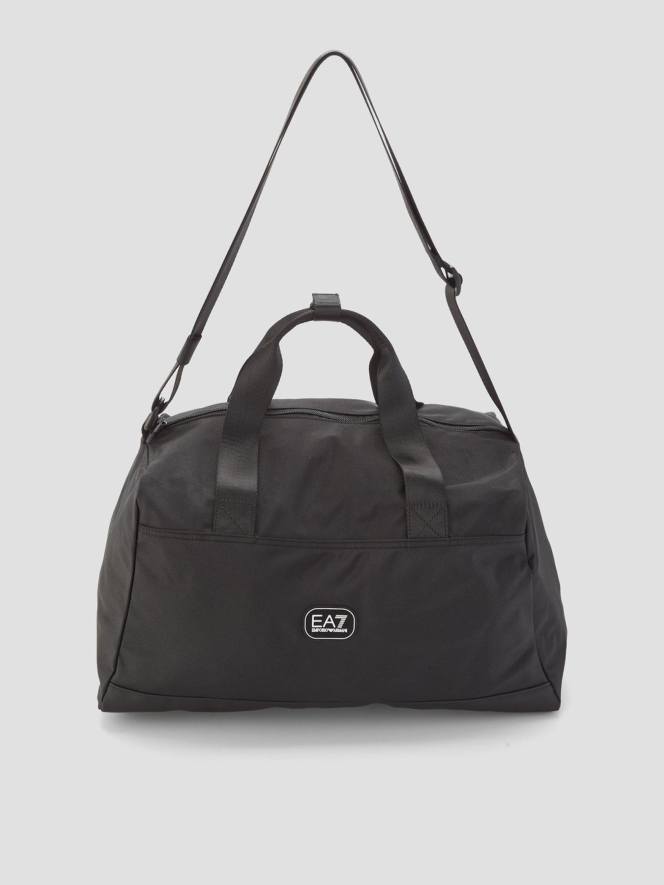 Image 1 of 4 of EA7 Emporio Armani Mens Zip Top Shoe Compartment Gym Holdall Bag - Black
