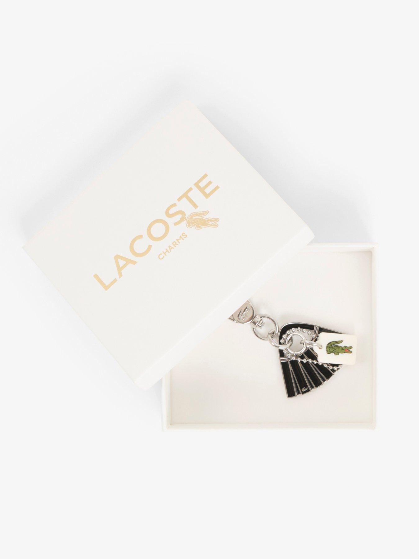 Image 4 of 4 of Lacoste Lenglen L Charms Key Ring - Black