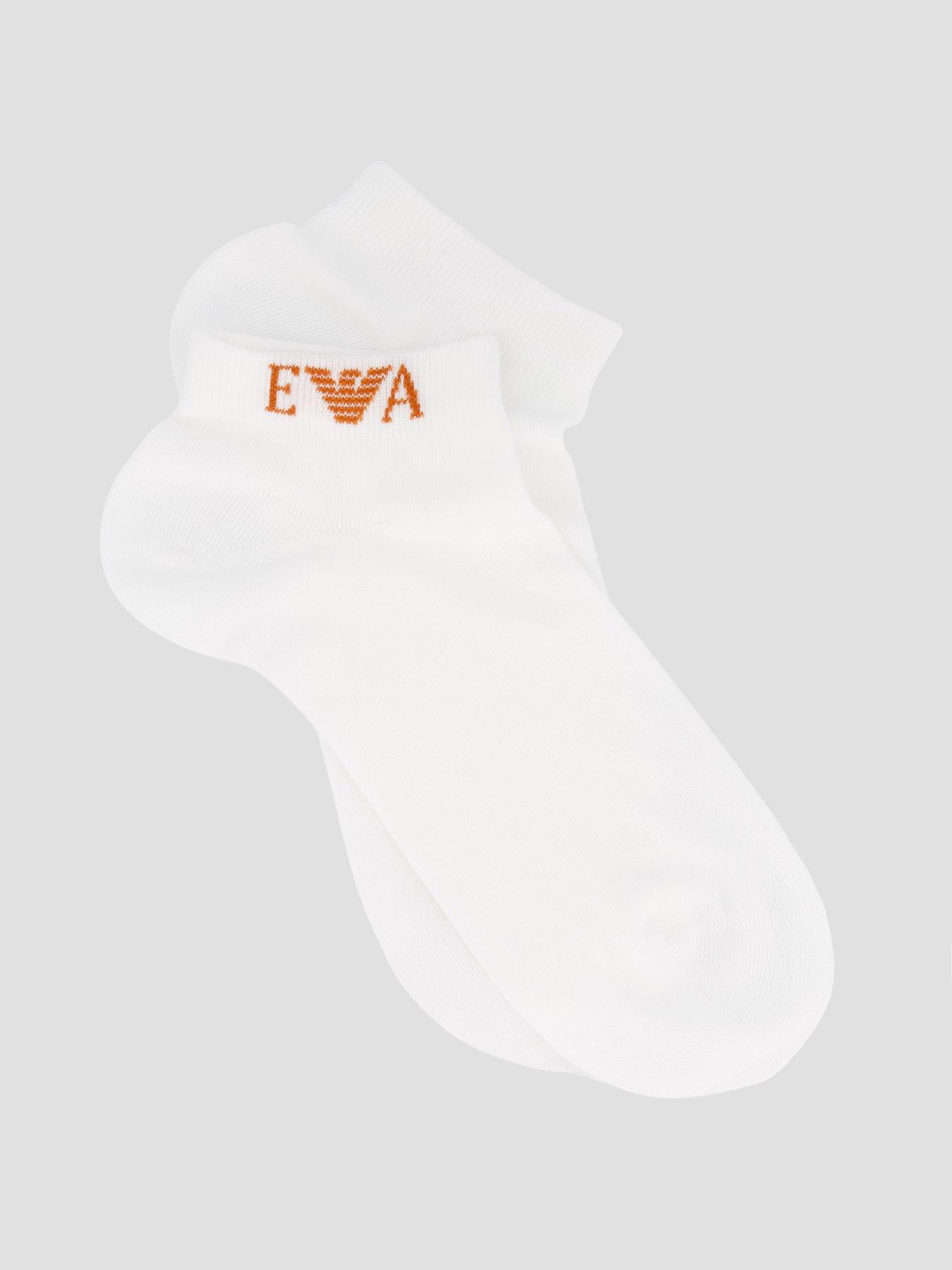 Image 2 of 3 of Emporio Armani Bodywear 3 Pack Trainer Socks - White