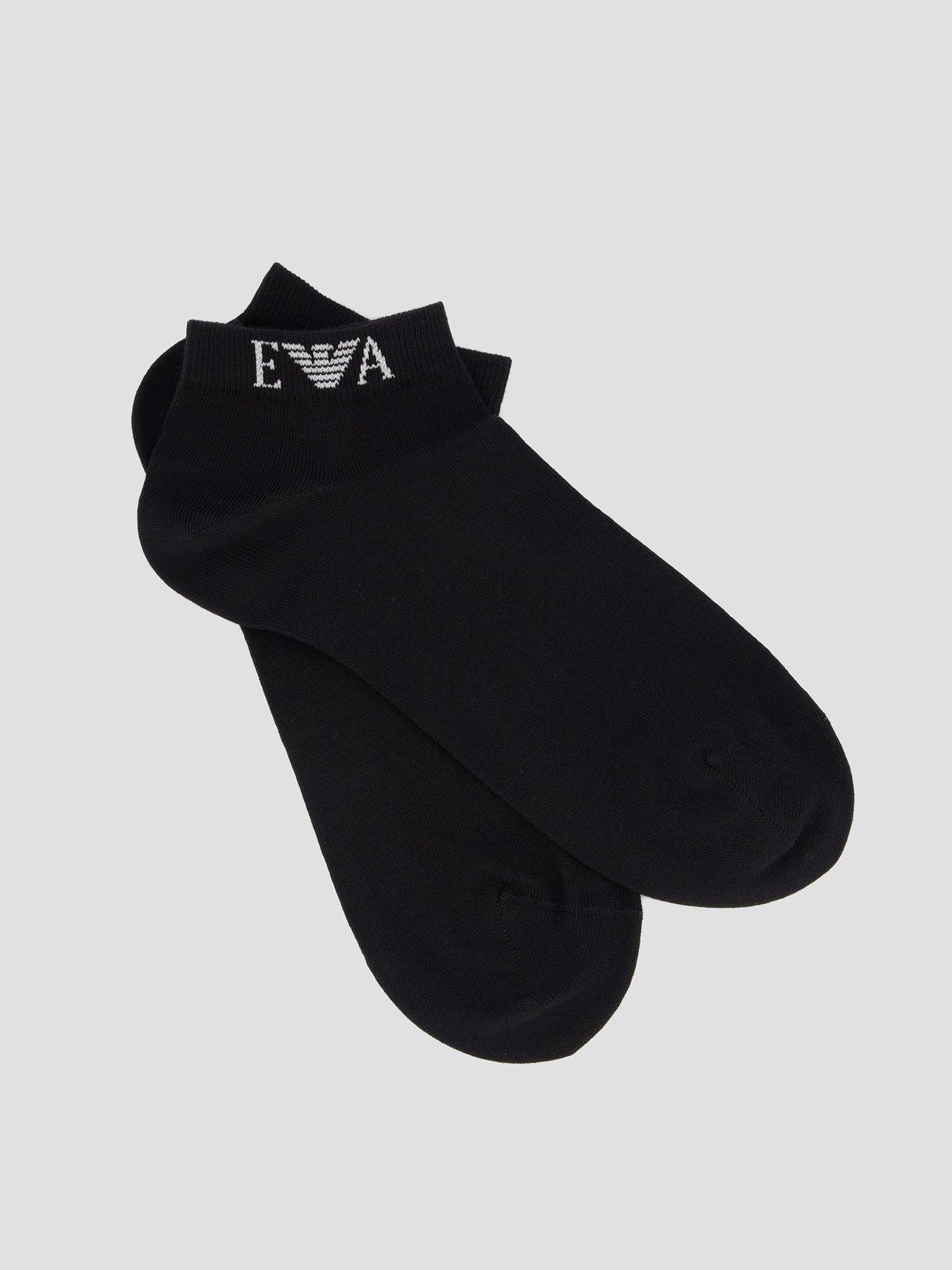 Image 2 of 3 of Emporio Armani Bodywear 3 Pack Trainer Socks - Black