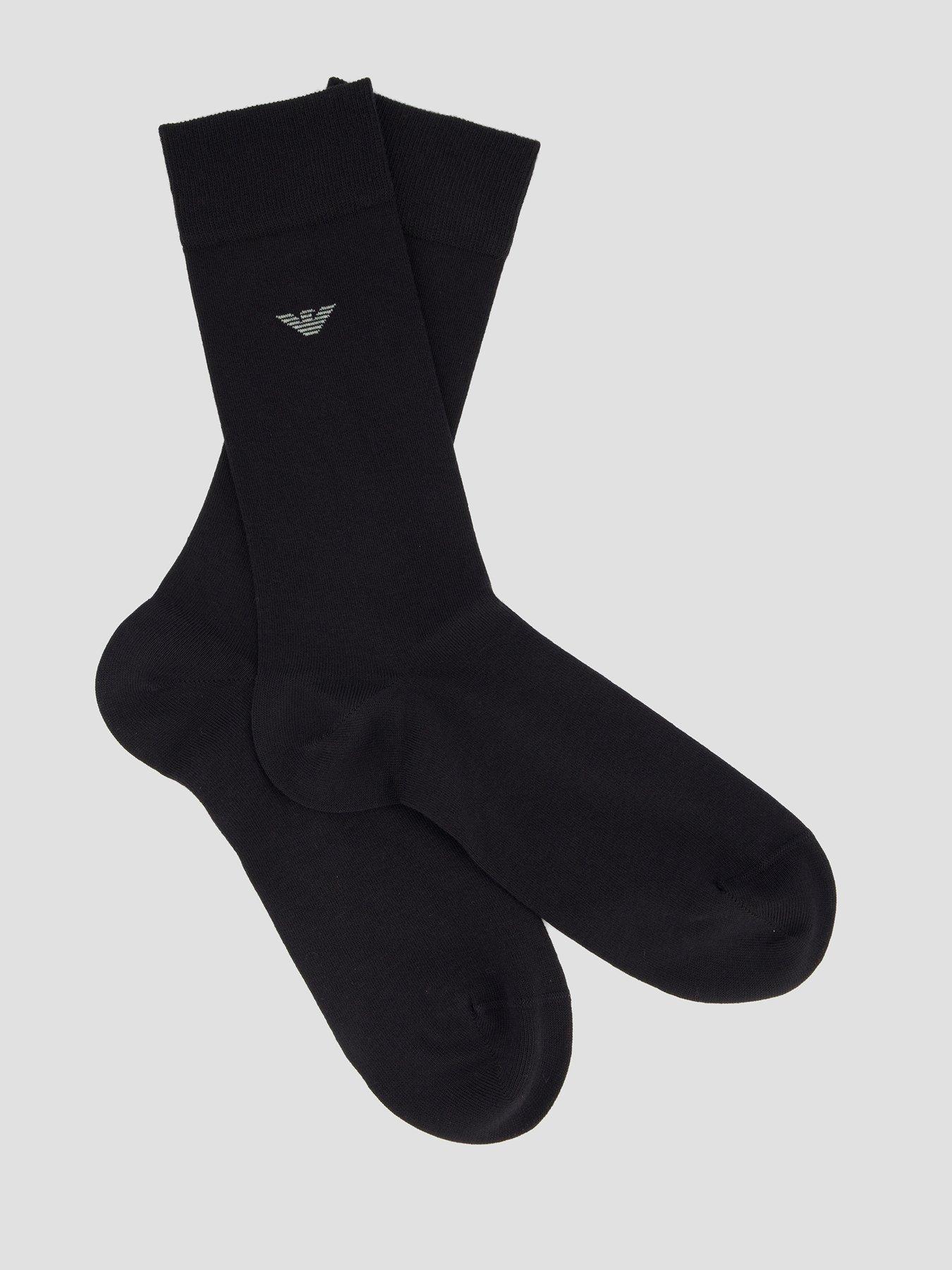 Image 2 of 3 of Emporio Armani Bodywear 3 Pack Crew Socks - Black