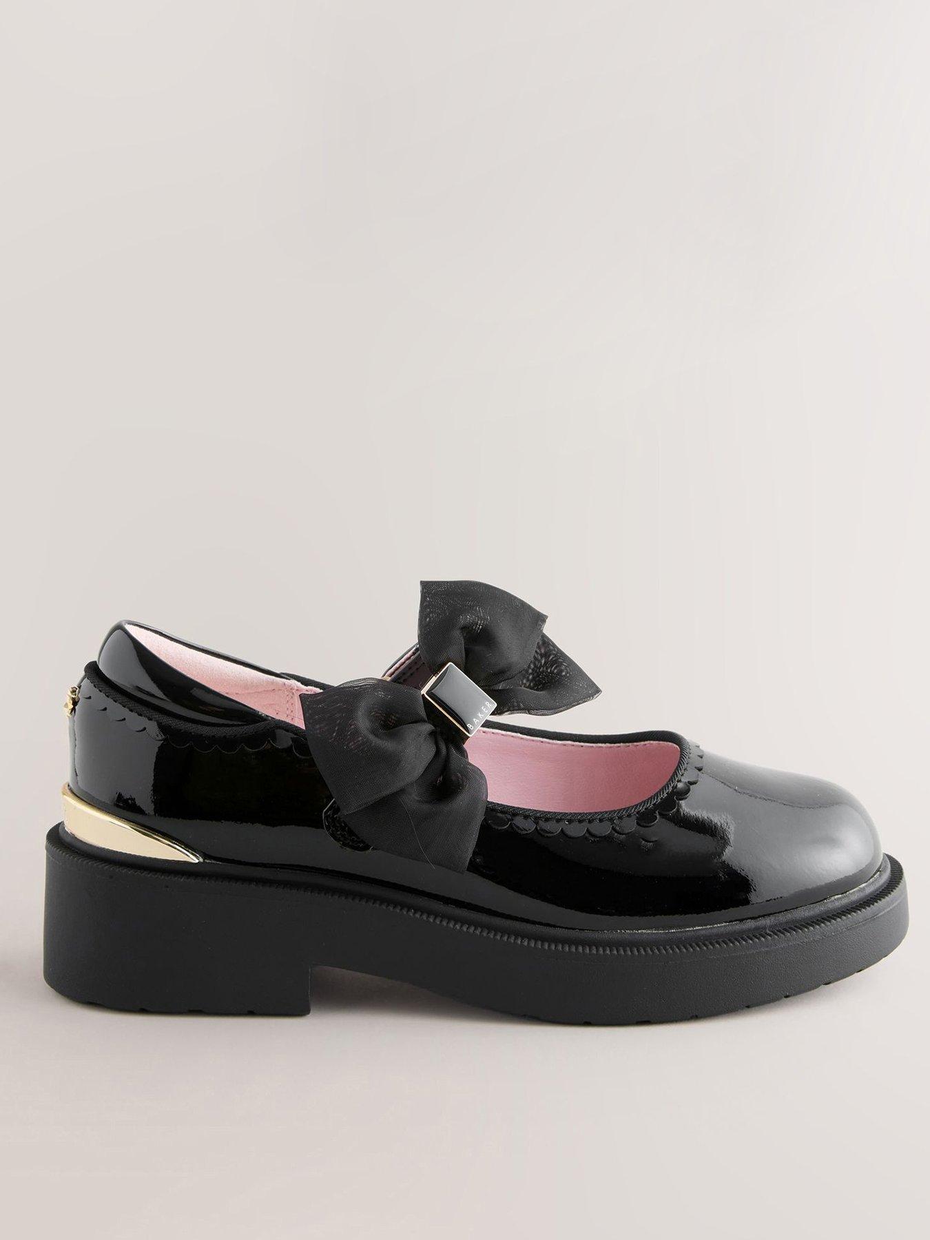 Ted Baker Organza Side Bow Mary Jane Black Shoes - Black
