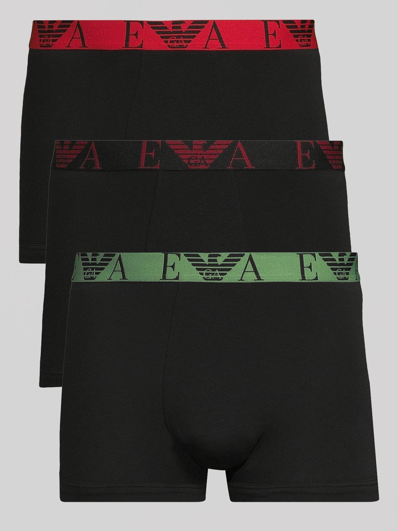 Emporio Armani Bodywear Emporio Armani Bodywear Bold Monogram Waistband 3 Pack Trunks