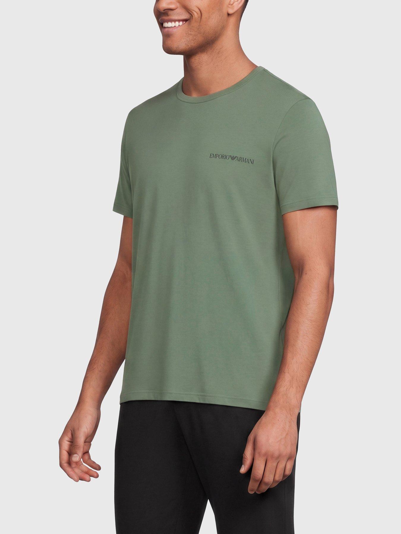 Image 2 of 5 of Emporio Armani Bodywear 2 Pack Core Logo Crew Neck T-Shirts - Assorted