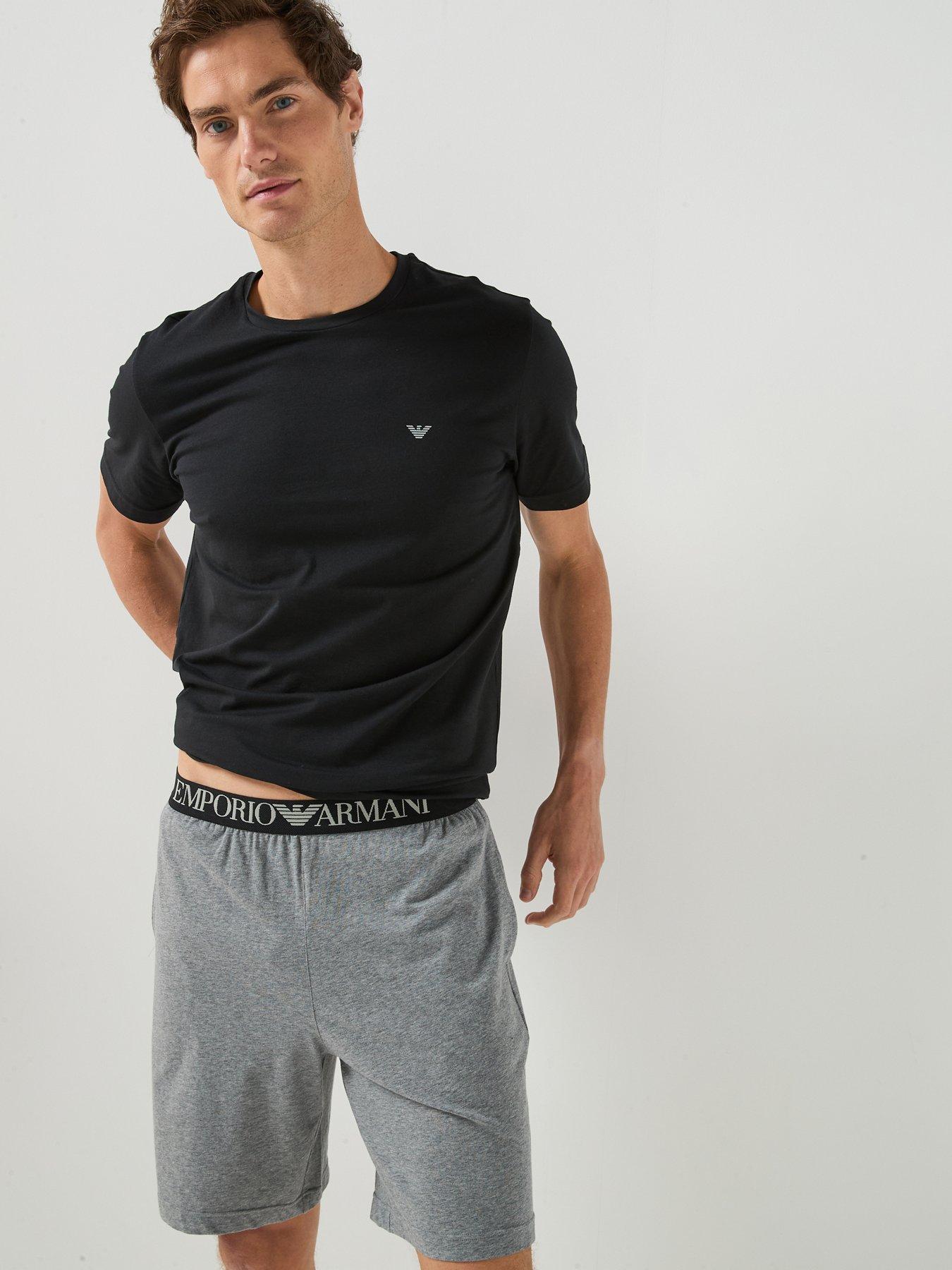 Emporio Armani Bodywear Endurance Short Pyjama Set - Black/Grey