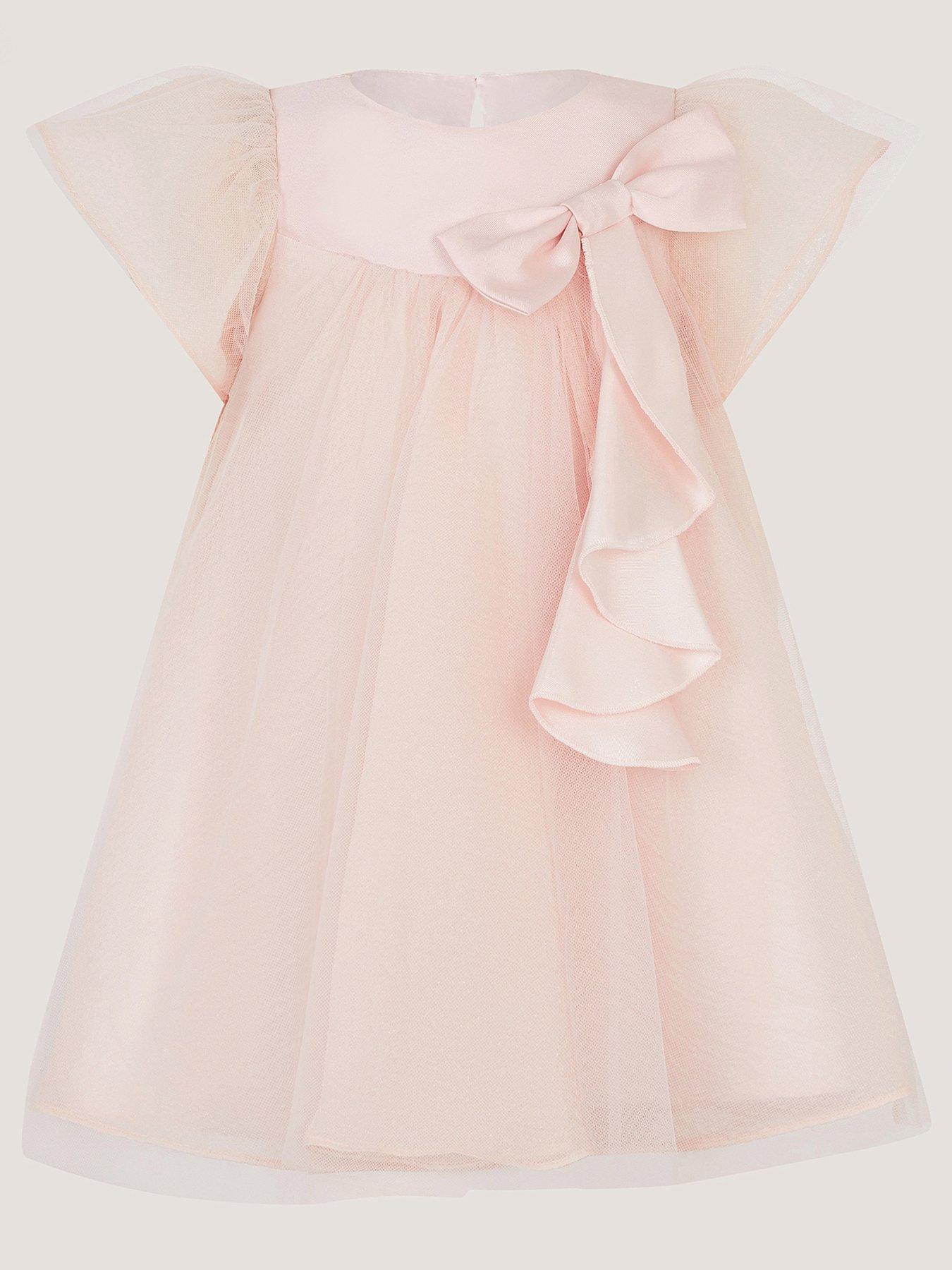 Monsoon Baby Girls Winnie Waterfall Dress - Pink