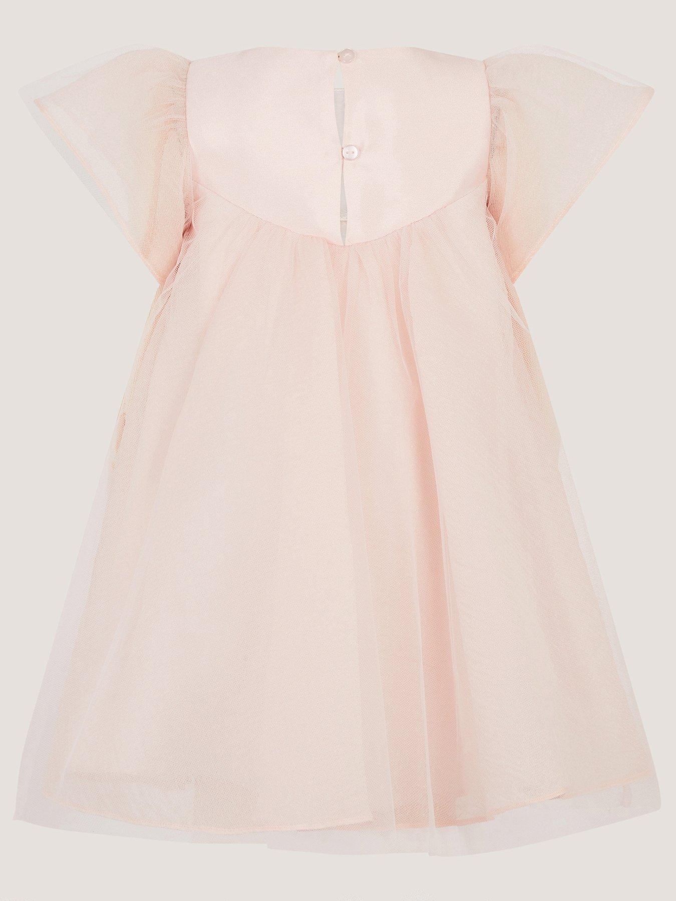 Image 2 of 3 of Monsoon Baby Girls Winnie Waterfall Dress - Pink
