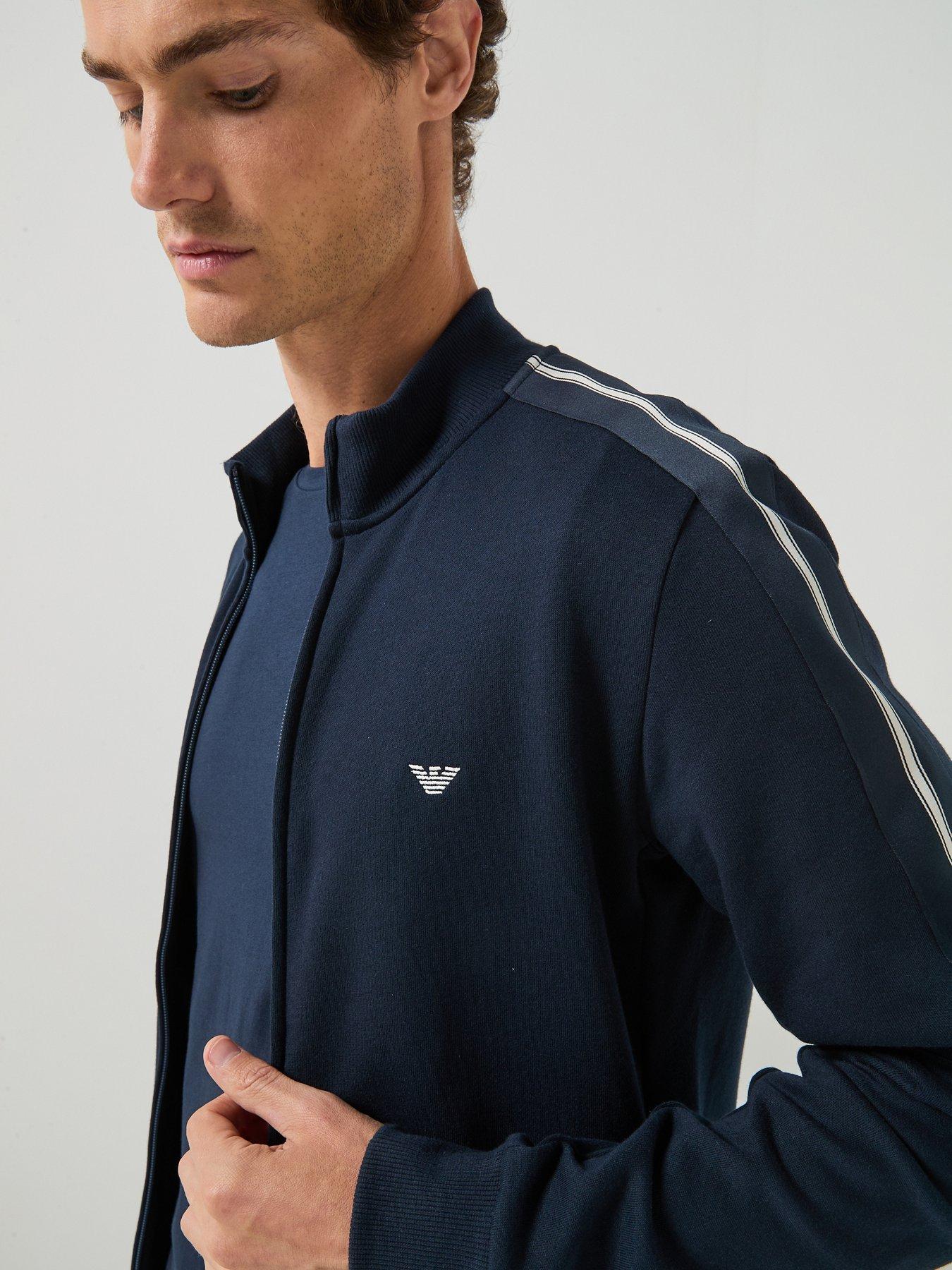 Emporio Armani Bodywear Terry Full Zip Lounge Sweat Jacket - Navy