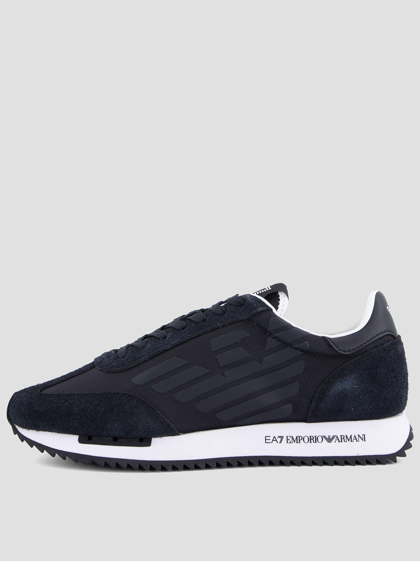 EA7 Emporio Armani Vintage Eagle Nylon/Suede Trainers - Black