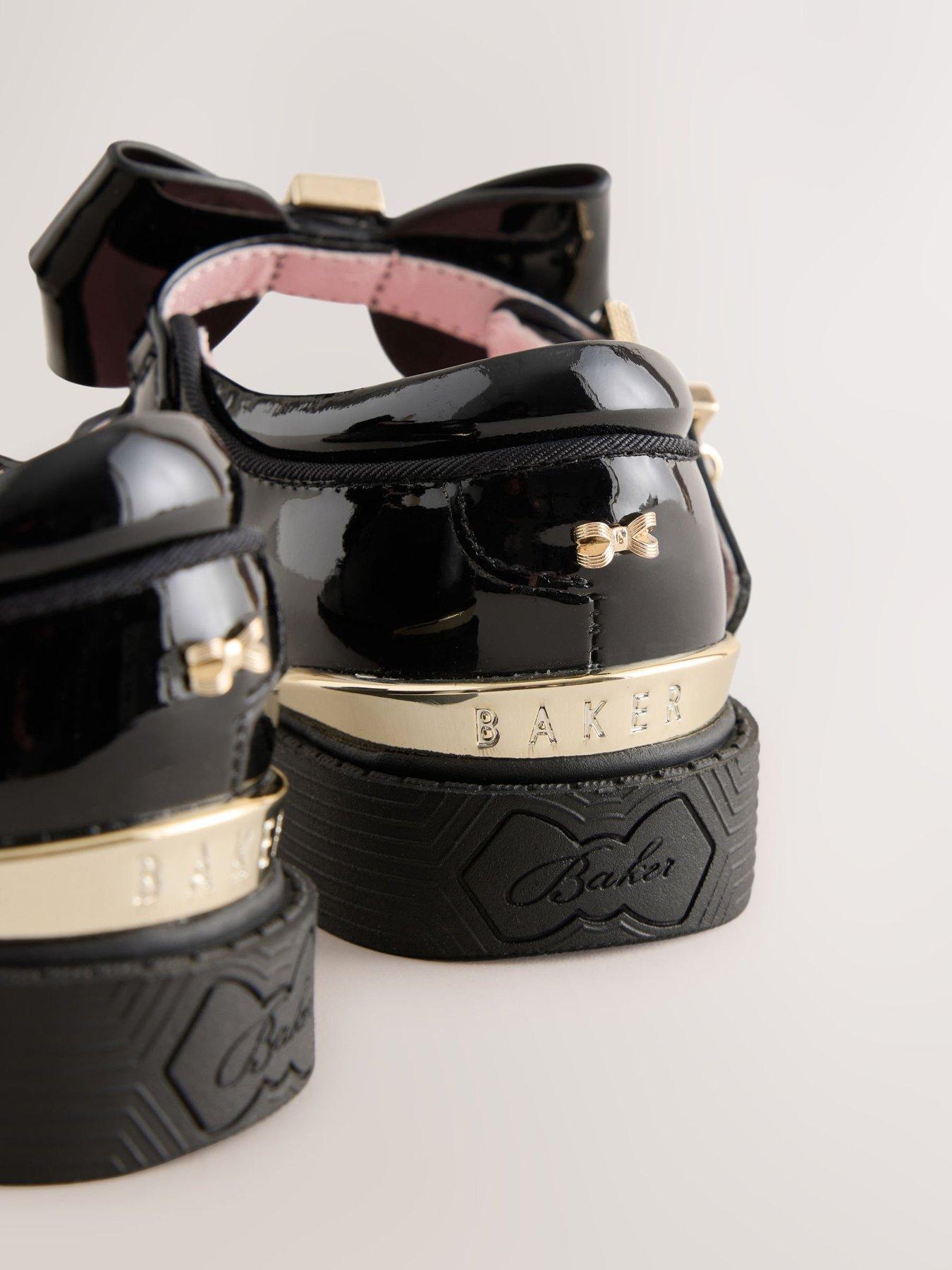 Image 7 of 7 of Ted Baker Chunky Mary Jane Shoes with Bow - Black