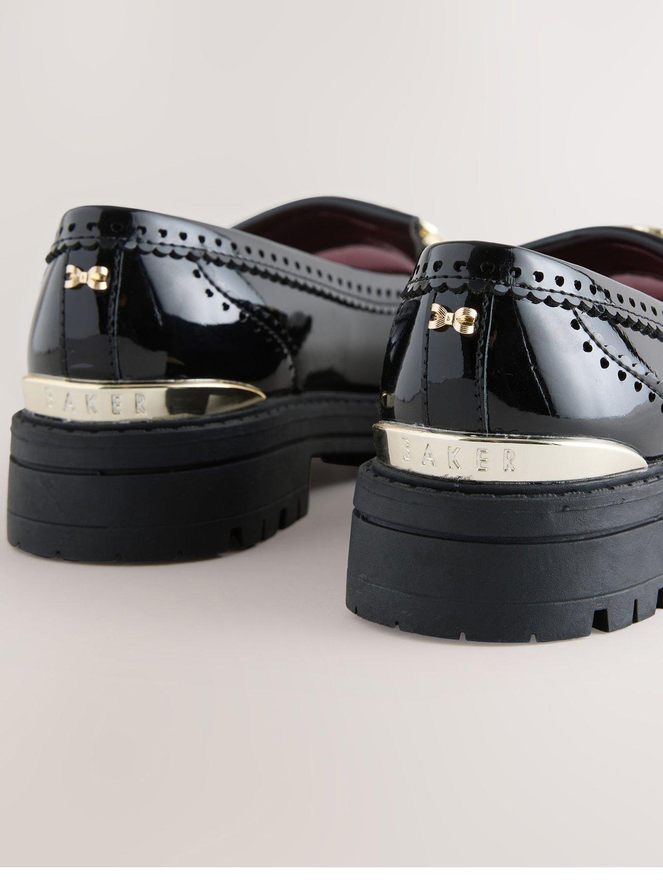 Image 3 of 5 of Ted Baker Girls Patent Leather Fringe Loafers - Black