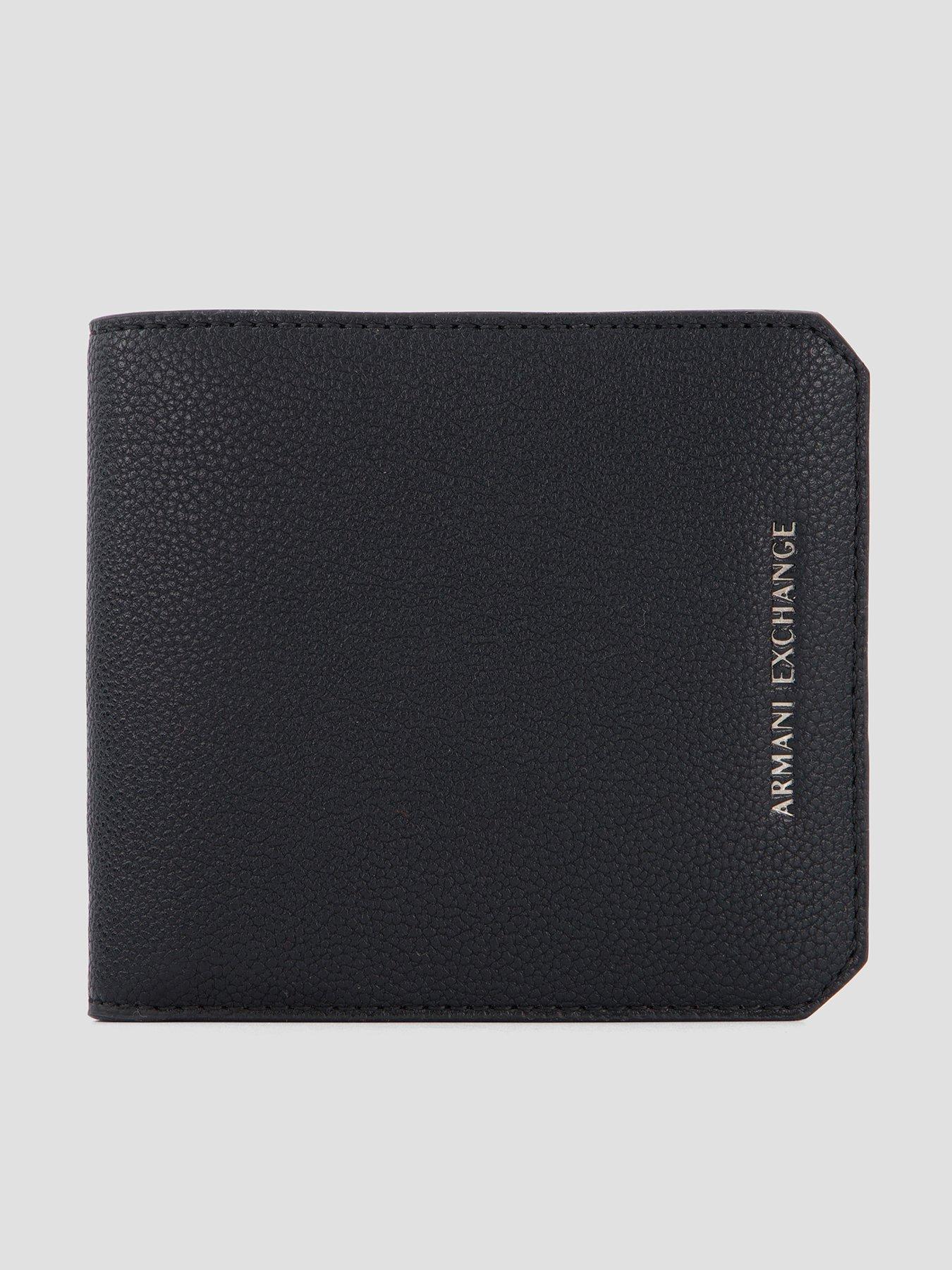 Armani Exchange Alex Bifold Coin Pocket Wallet - Black