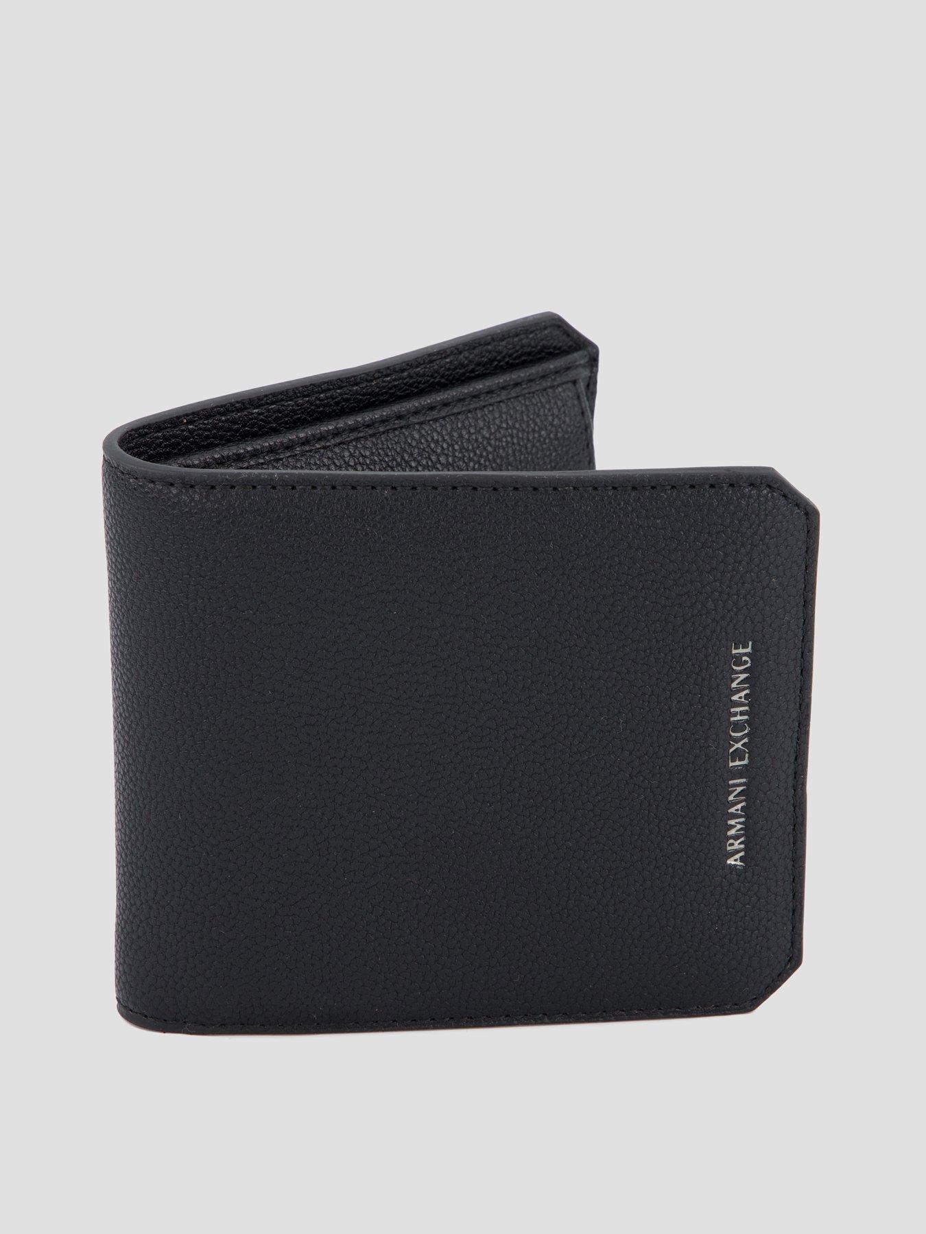 Image 2 of 4 of Armani Exchange Alex Bifold Coin Pocket Wallet - Black