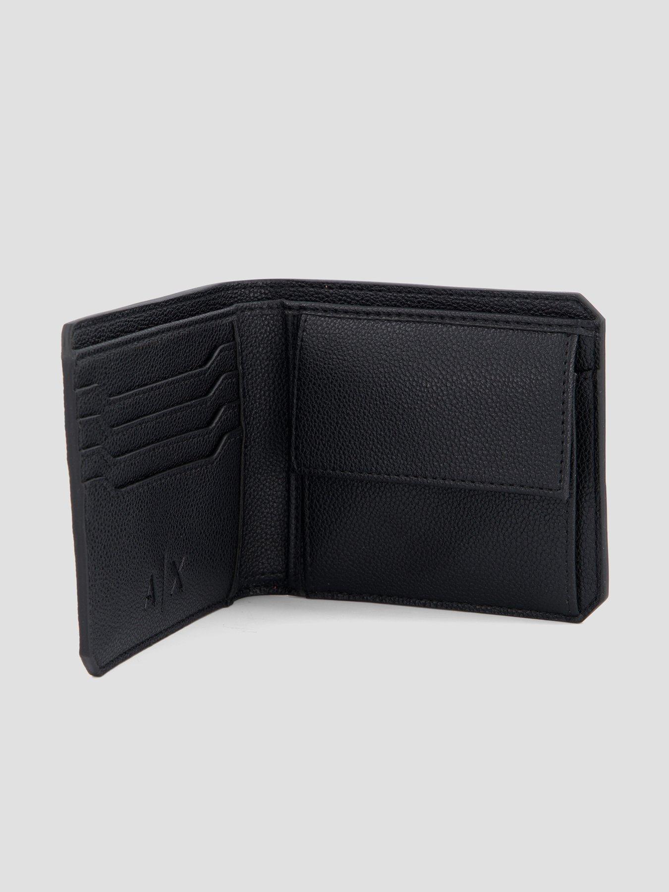 Image 3 of 4 of Armani Exchange Alex Bifold Coin Pocket Wallet - Black
