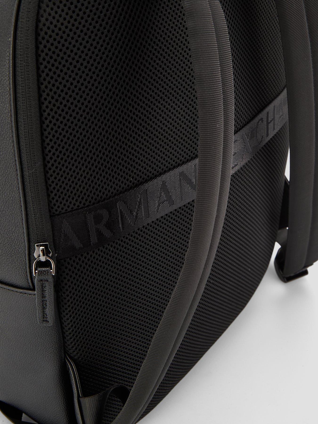 Image 6 of 6 of Armani Exchange Alex Pu Backpack - Black