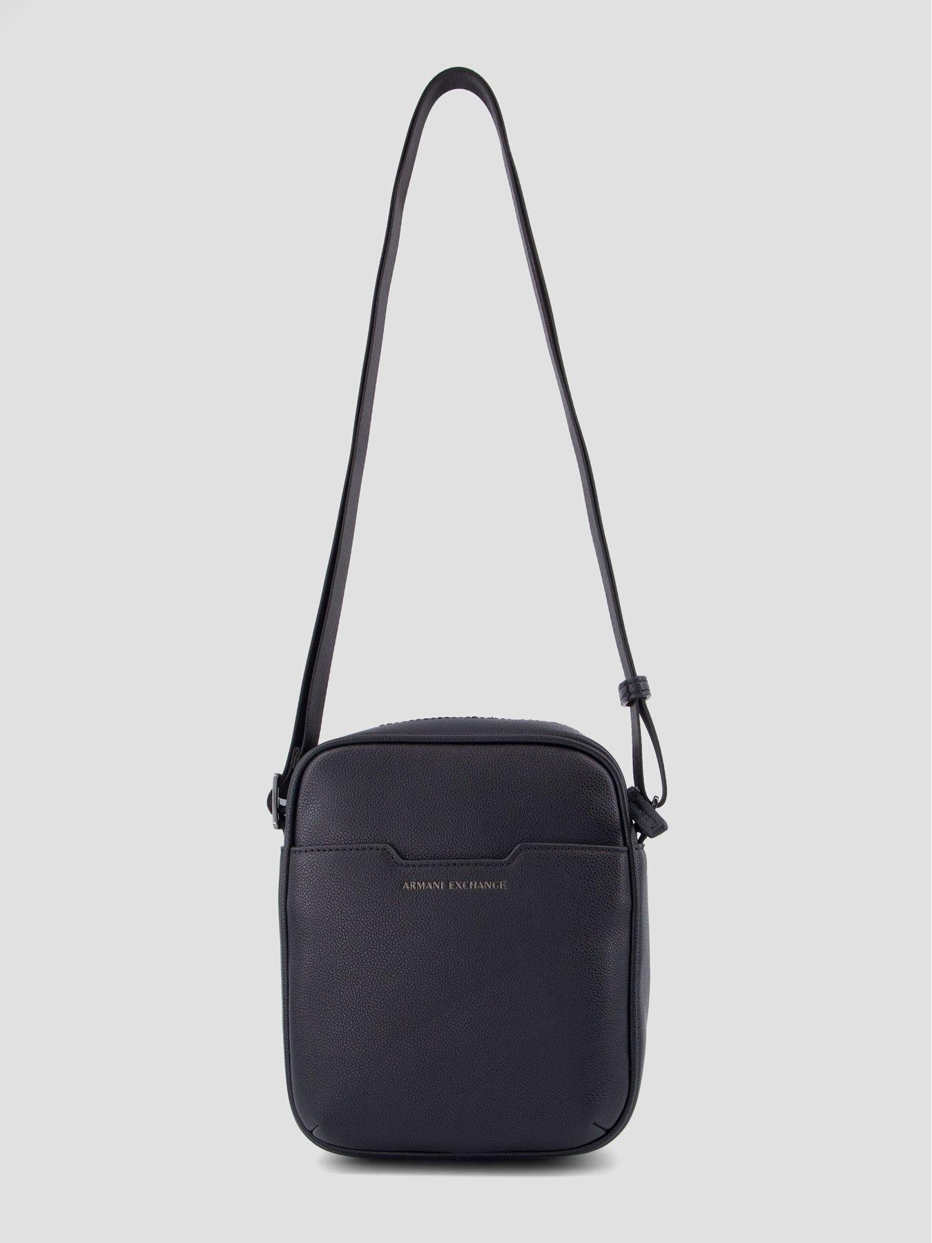 Image 2 of 5 of Armani Exchange Alex Pu Crossbody Bag - Black