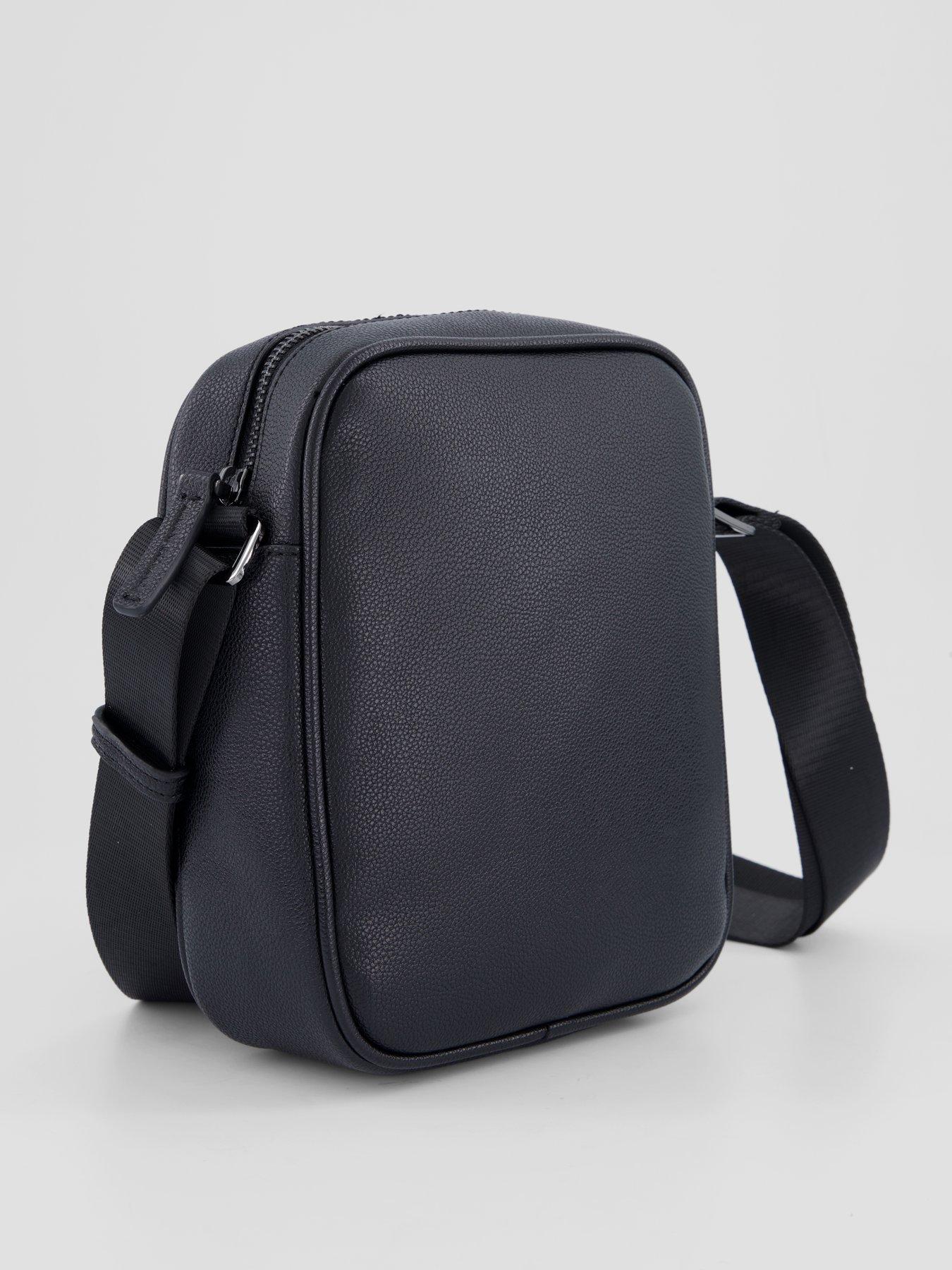 Image 3 of 5 of Armani Exchange Alex Pu Crossbody Bag - Black