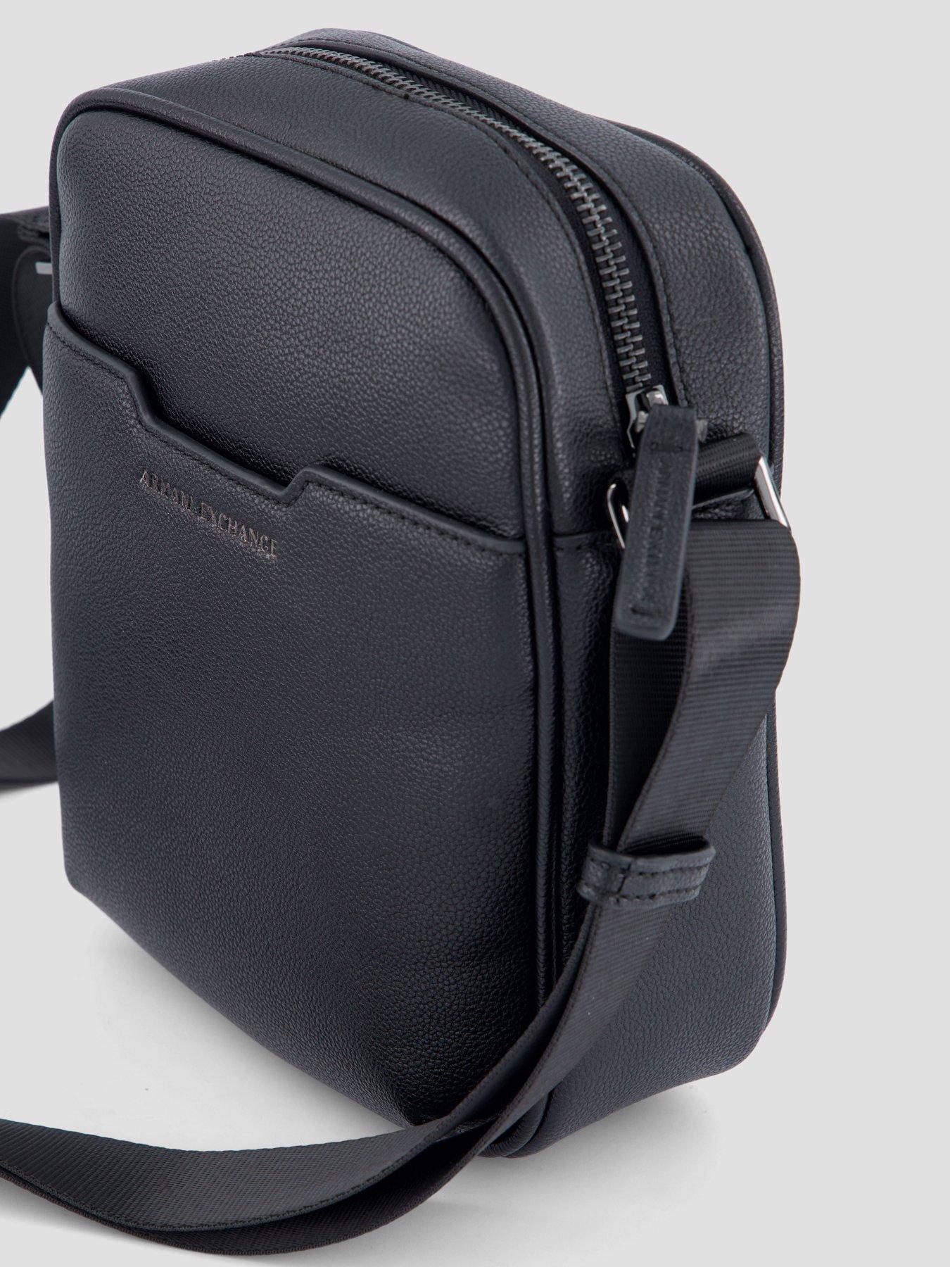 Image 4 of 5 of Armani Exchange Alex Pu Crossbody Bag - Black