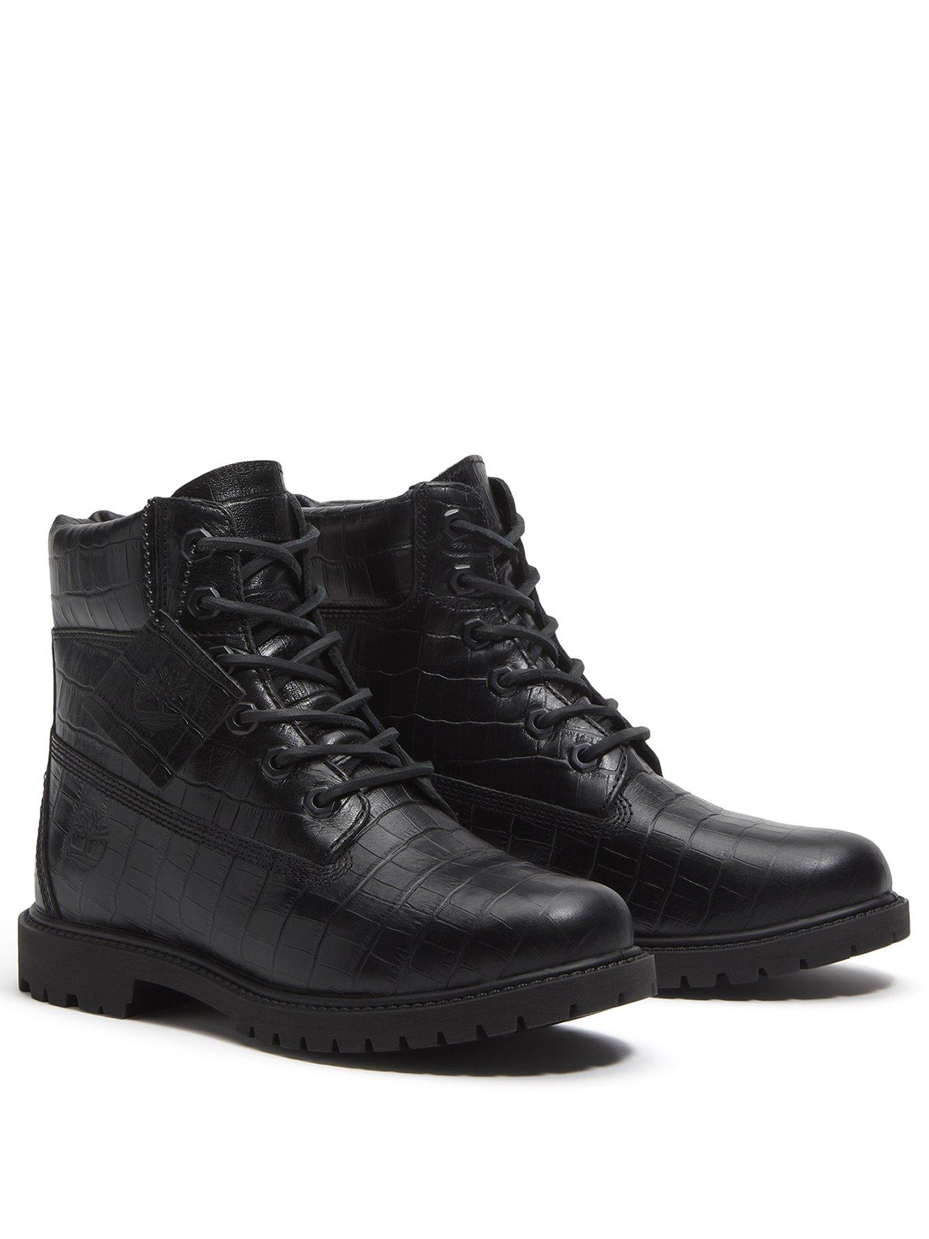 Image 2 of 7 of Timberland Premium 6 Inch Lace Up Boot Black Full Grain