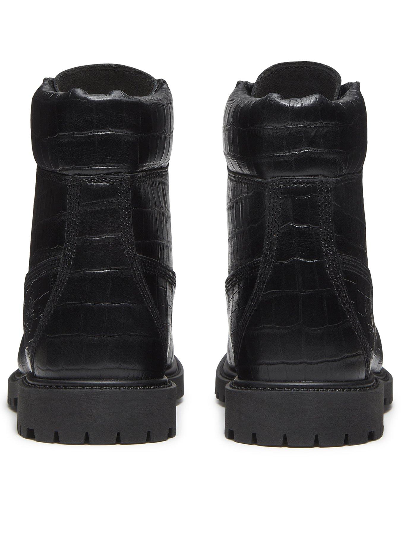 Image 3 of 7 of Timberland Premium 6 Inch Lace Up Boot Black Full Grain