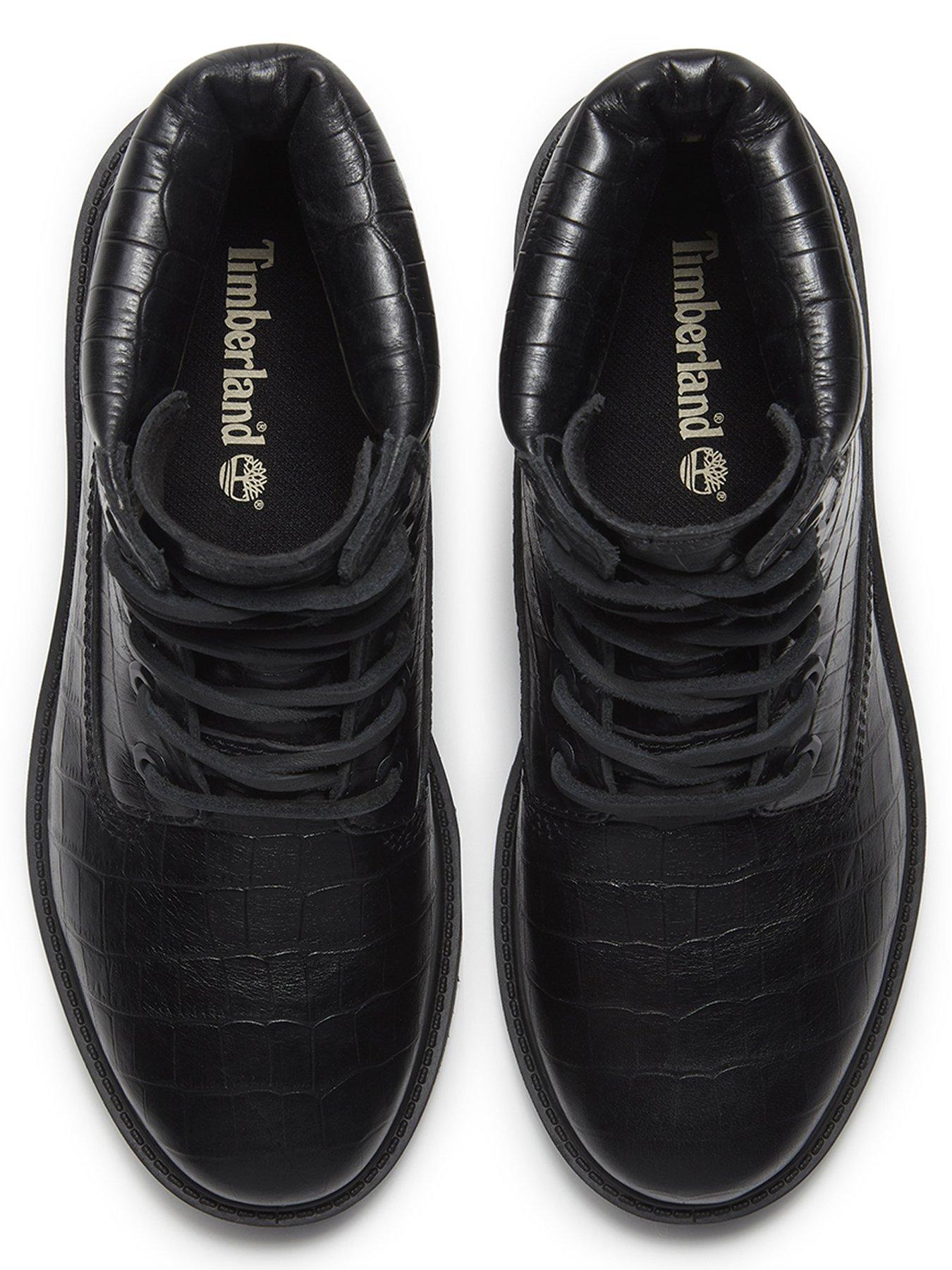Image 4 of 7 of Timberland Premium 6 Inch Lace Up Boot Black Full Grain