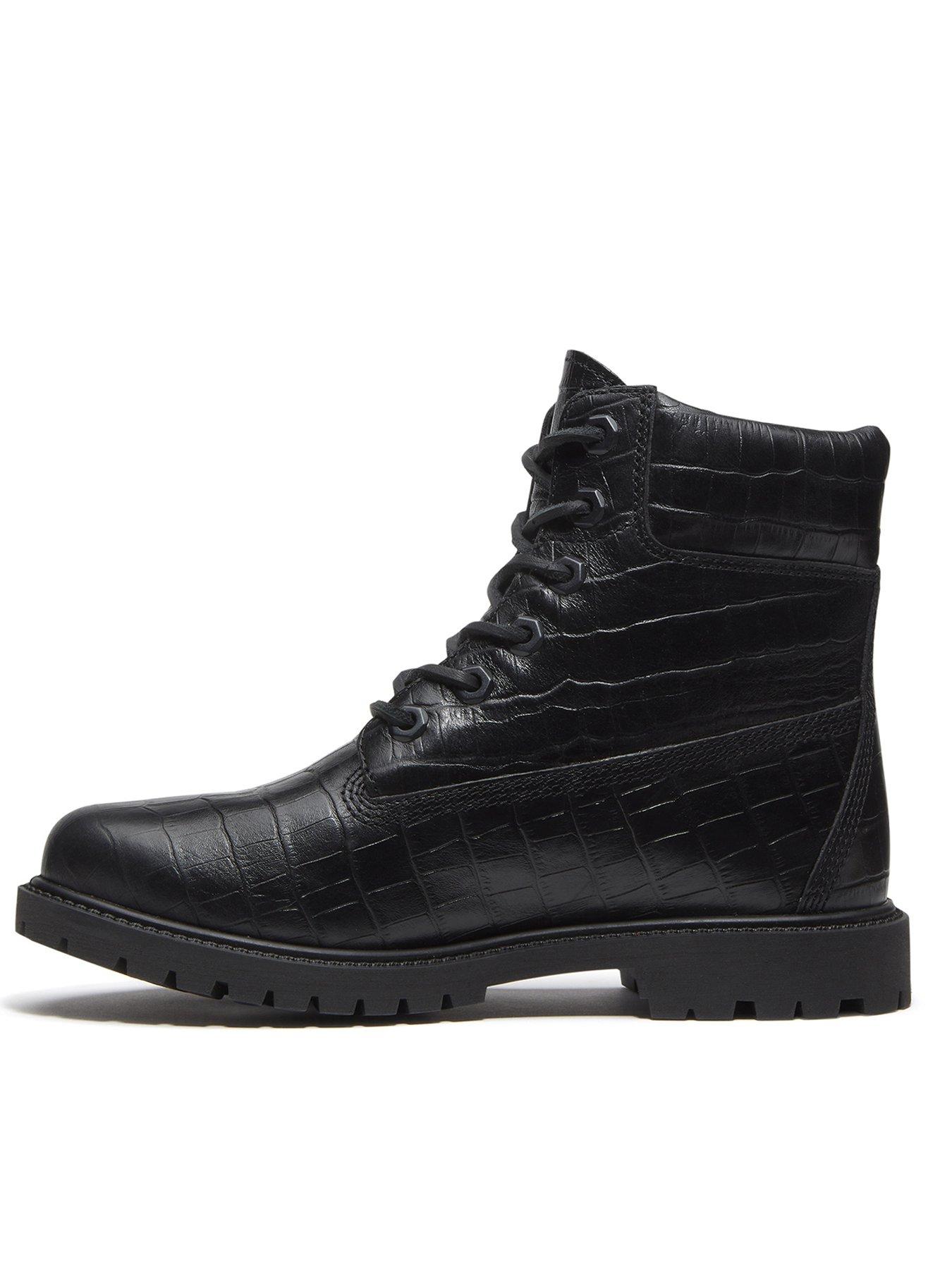Image 6 of 7 of Timberland Premium 6 Inch Lace Up Boot Black Full Grain