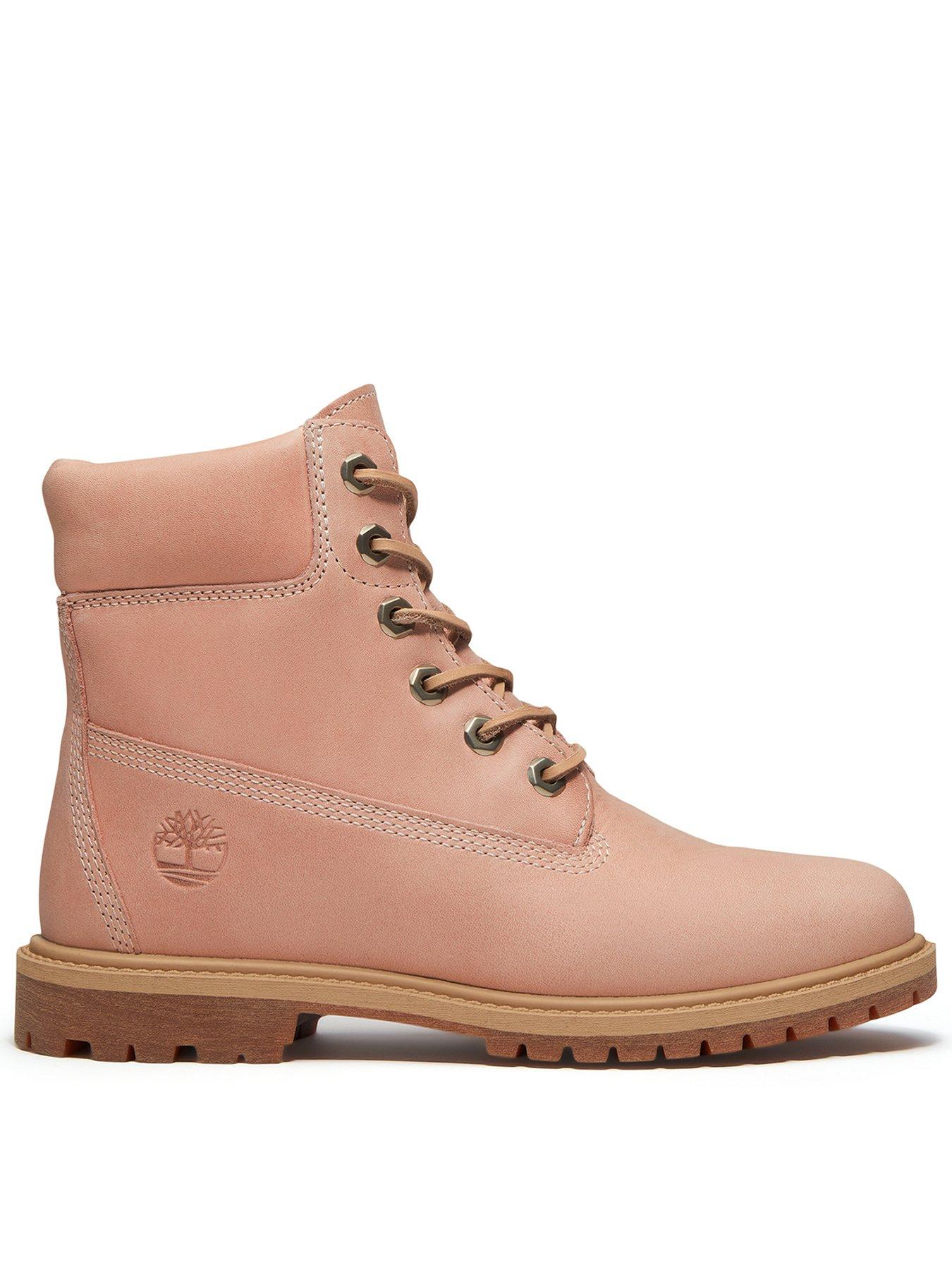 Timberland Premium 6 Inch Lace Up Boot Light Pink Full Grain