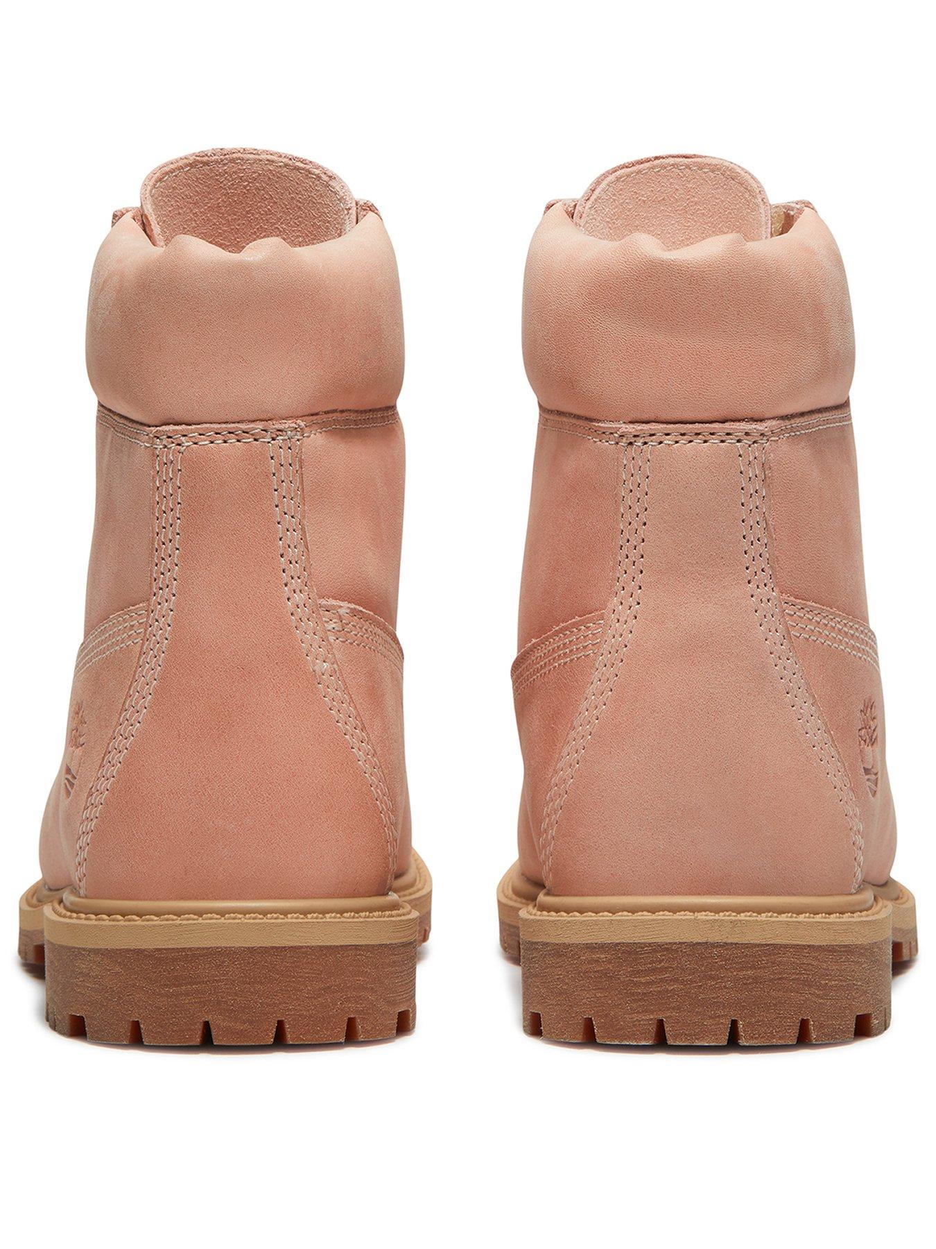 Image 3 of 7 of Timberland Womens Full-Grain Leather Lace-Up 6 Inch Boots - Pink